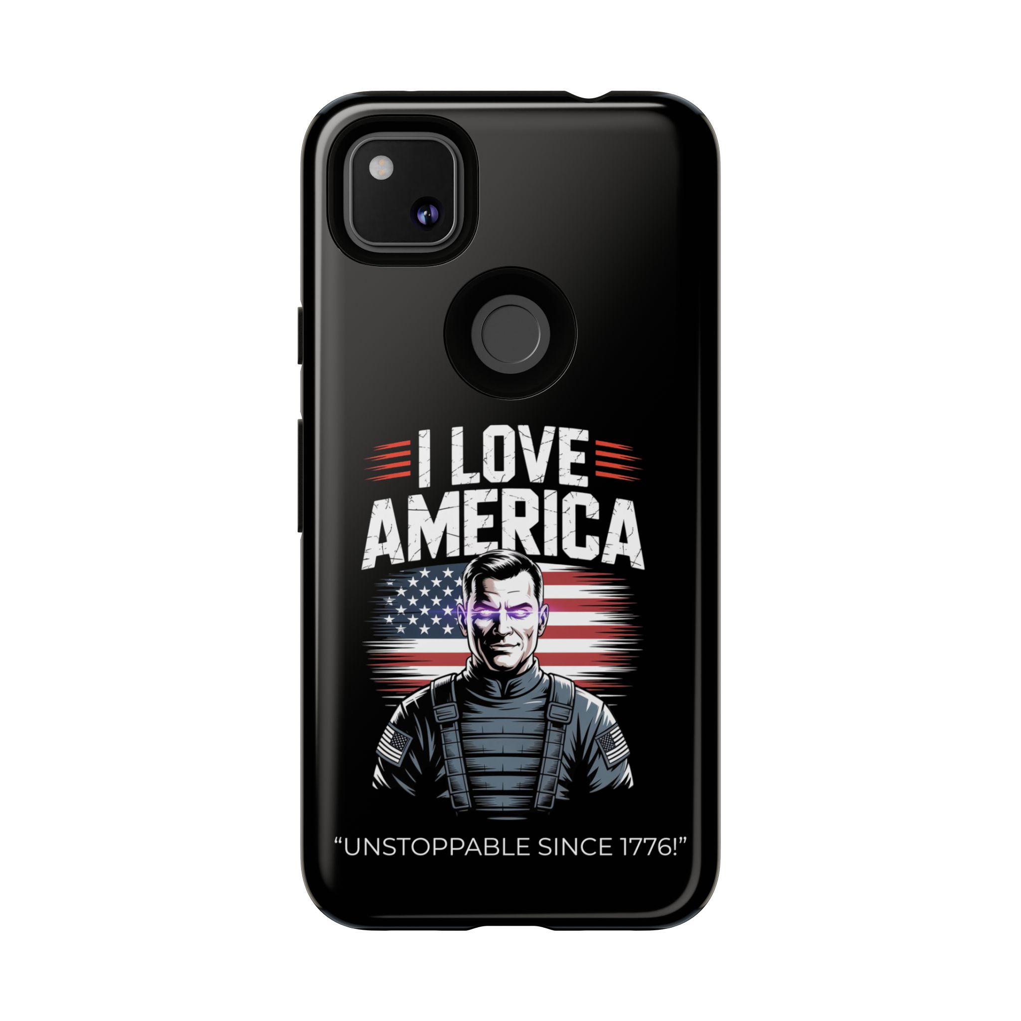 I Love America, Patriotic Phone Case, , Cute Gift for Her, July 4th Accessory, Heart Design, American Pride - Image 55