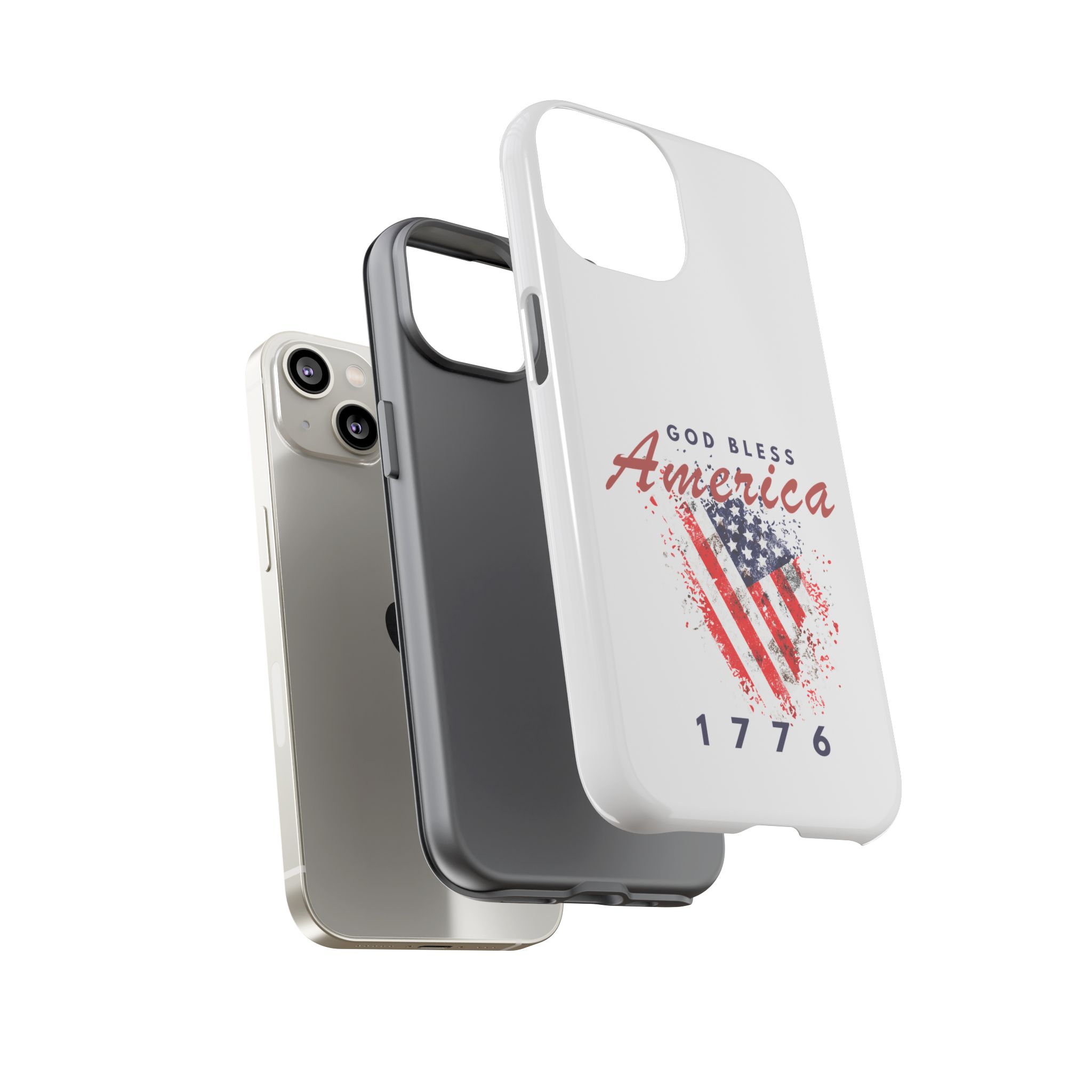 God Bless America Phone Case, Tough Phone Cover for Military Supporters, Patriotic Gift, Veteran Appreciation, Soldier Tribute - Image 3