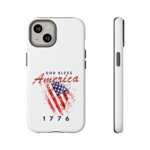 God Bless America Phone Case, Tough Phone Cover for Military Supporters, Patriotic Gift, Veteran Appreciation, Soldier Tribute