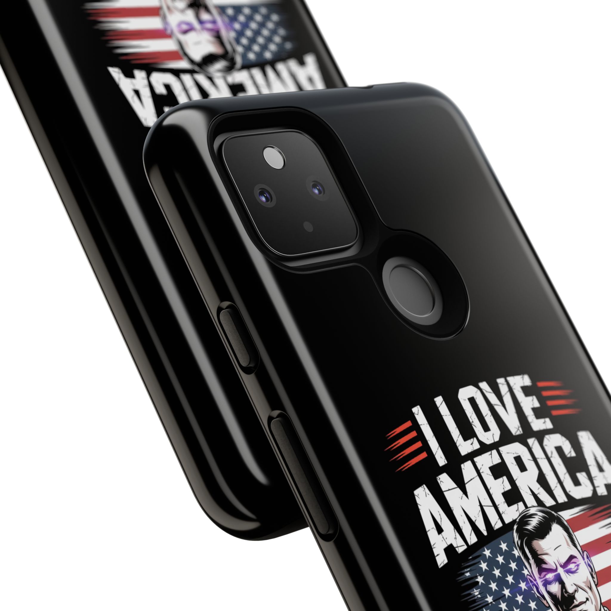 I Love America, Patriotic Phone Case, , Cute Gift for Her, July 4th Accessory, Heart Design, American Pride - Image 59