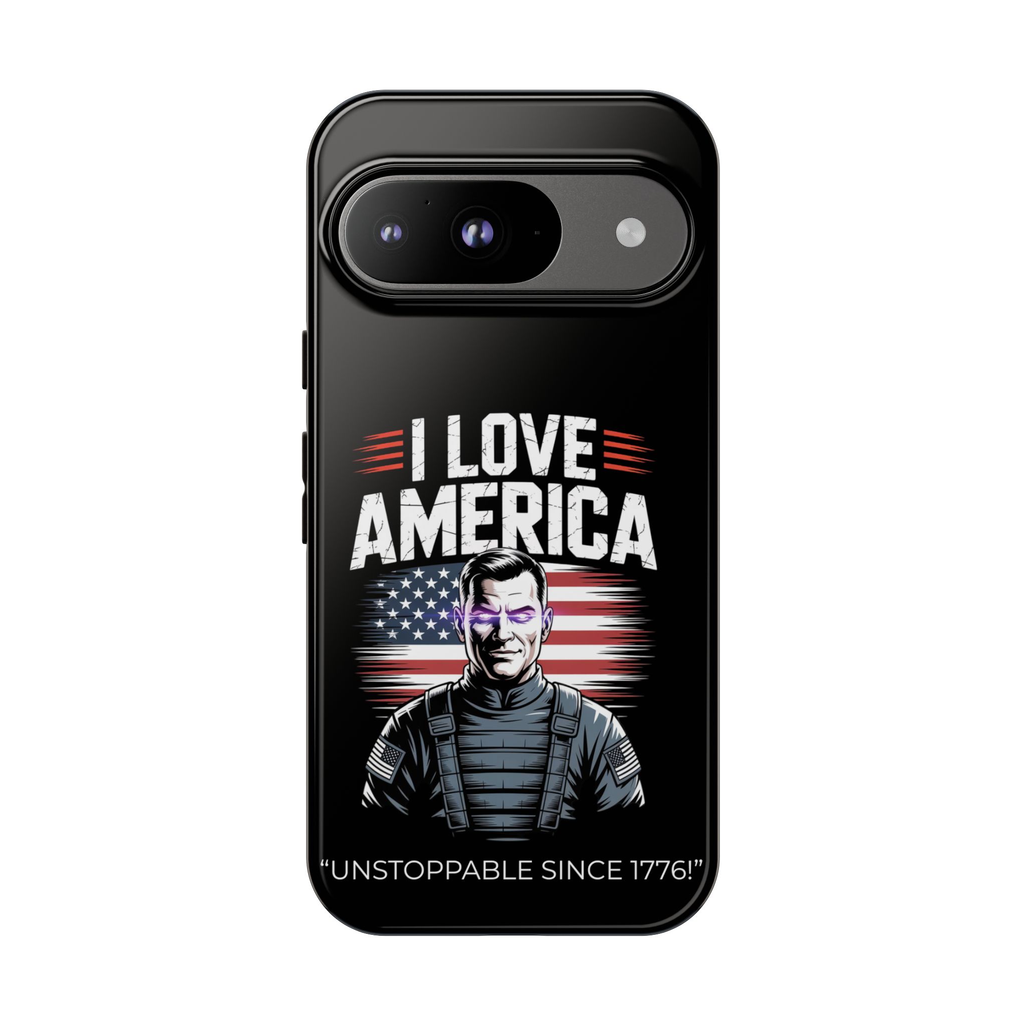 I Love America, Patriotic Phone Case, , Cute Gift for Her, July 4th Accessory, Heart Design, American Pride - Image 31