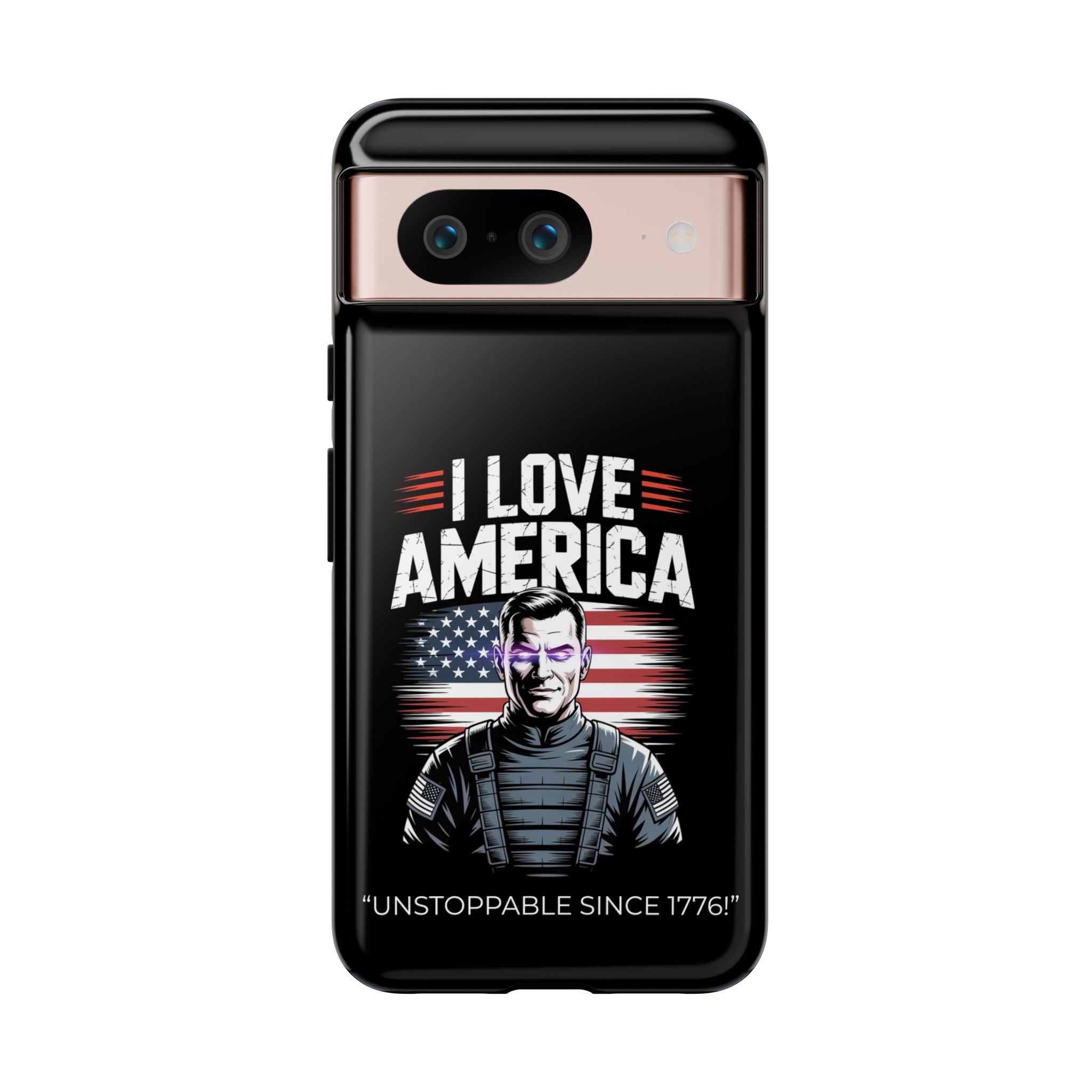 I Love America, Patriotic Phone Case, , Cute Gift for Her, July 4th Accessory, Heart Design, American Pride - Image 27