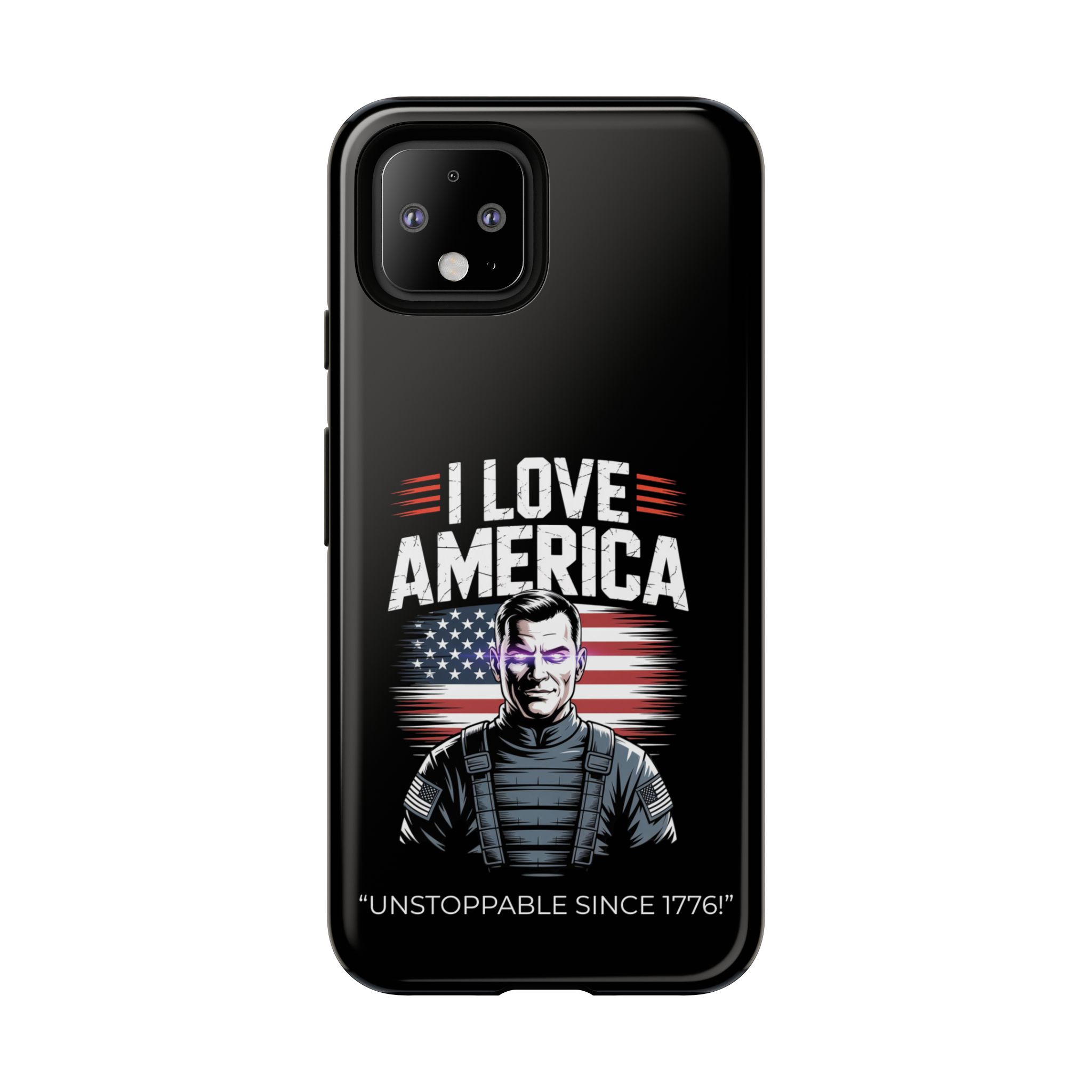 I Love America, Patriotic Phone Case, , Cute Gift for Her, July 4th Accessory, Heart Design, American Pride - Image 49
