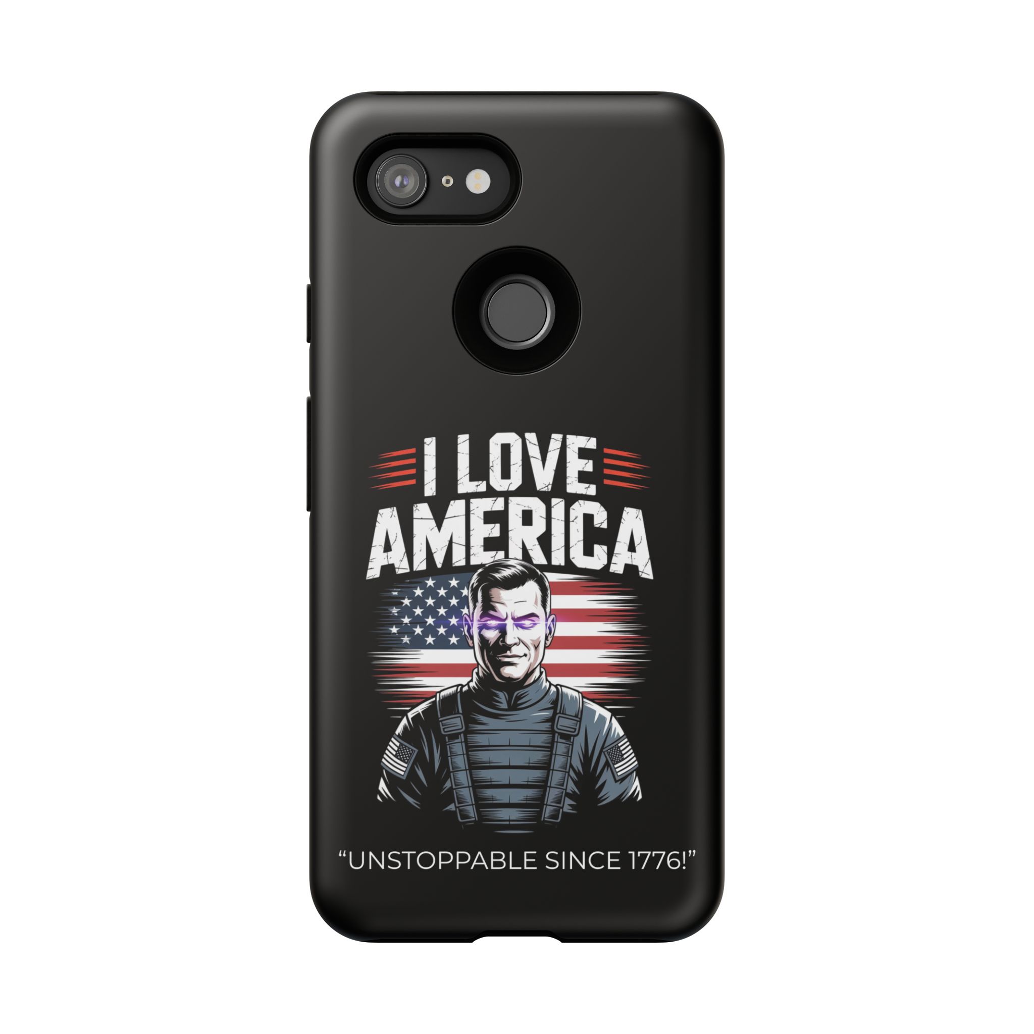 I Love America, Patriotic Phone Case, , Cute Gift for Her, July 4th Accessory, Heart Design, American Pride - Image 43