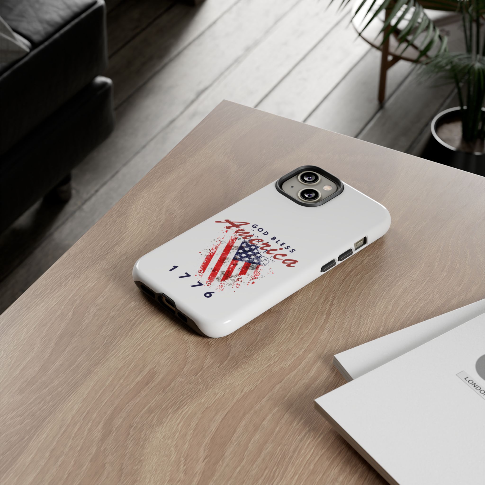 God Bless America Phone Case, Tough Phone Cover for Military Supporters, Patriotic Gift, Veteran Appreciation, Soldier Tribute - Image 4
