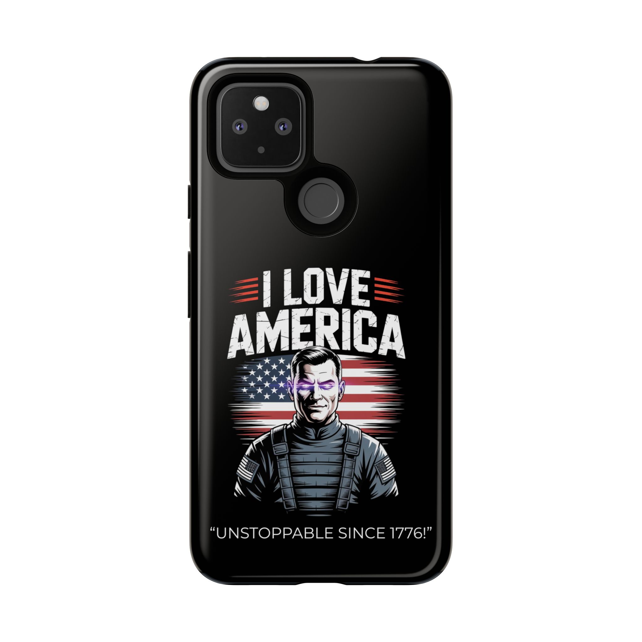 I Love America, Patriotic Phone Case, , Cute Gift for Her, July 4th Accessory, Heart Design, American Pride - Image 58