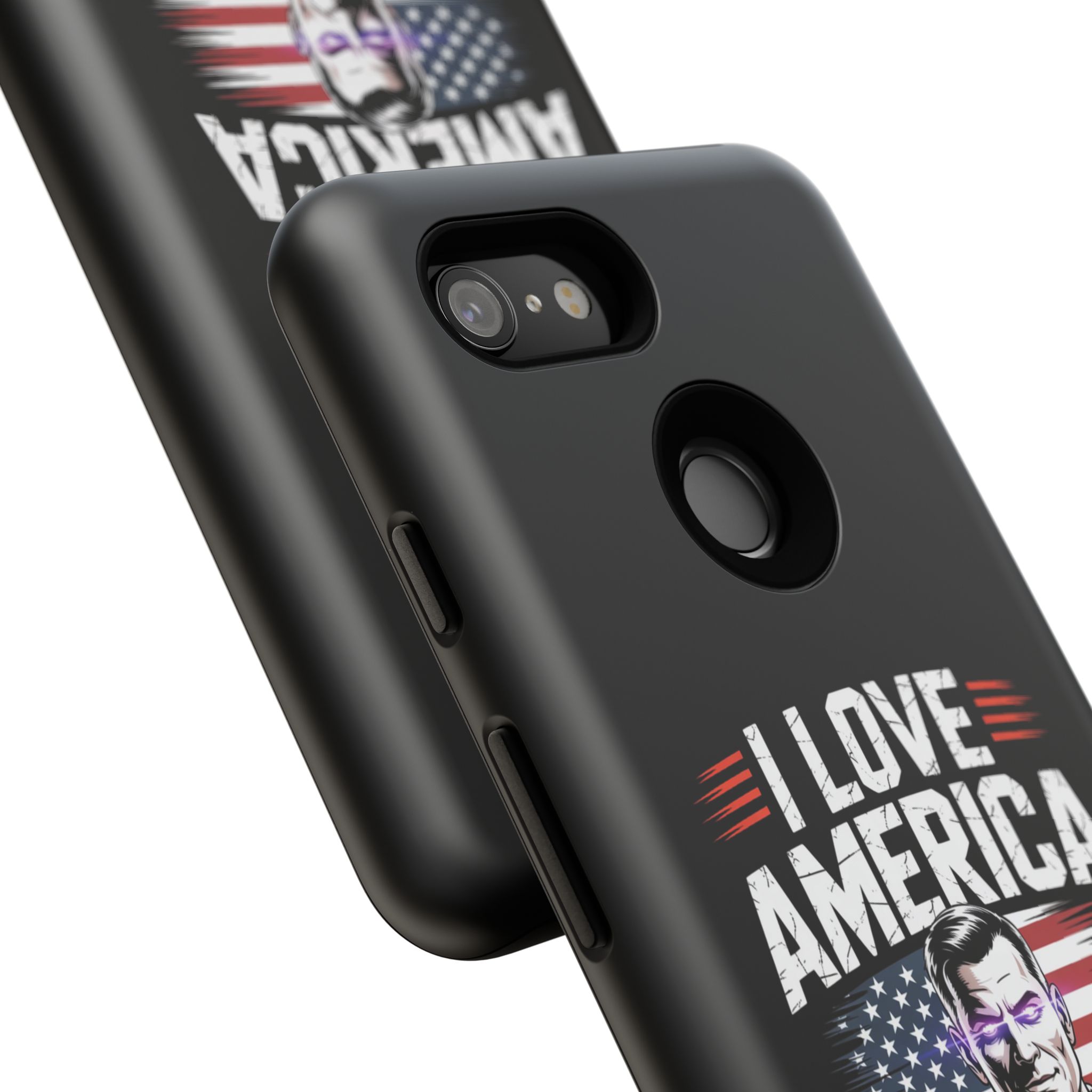 I Love America, Patriotic Phone Case, , Cute Gift for Her, July 4th Accessory, Heart Design, American Pride - Image 44
