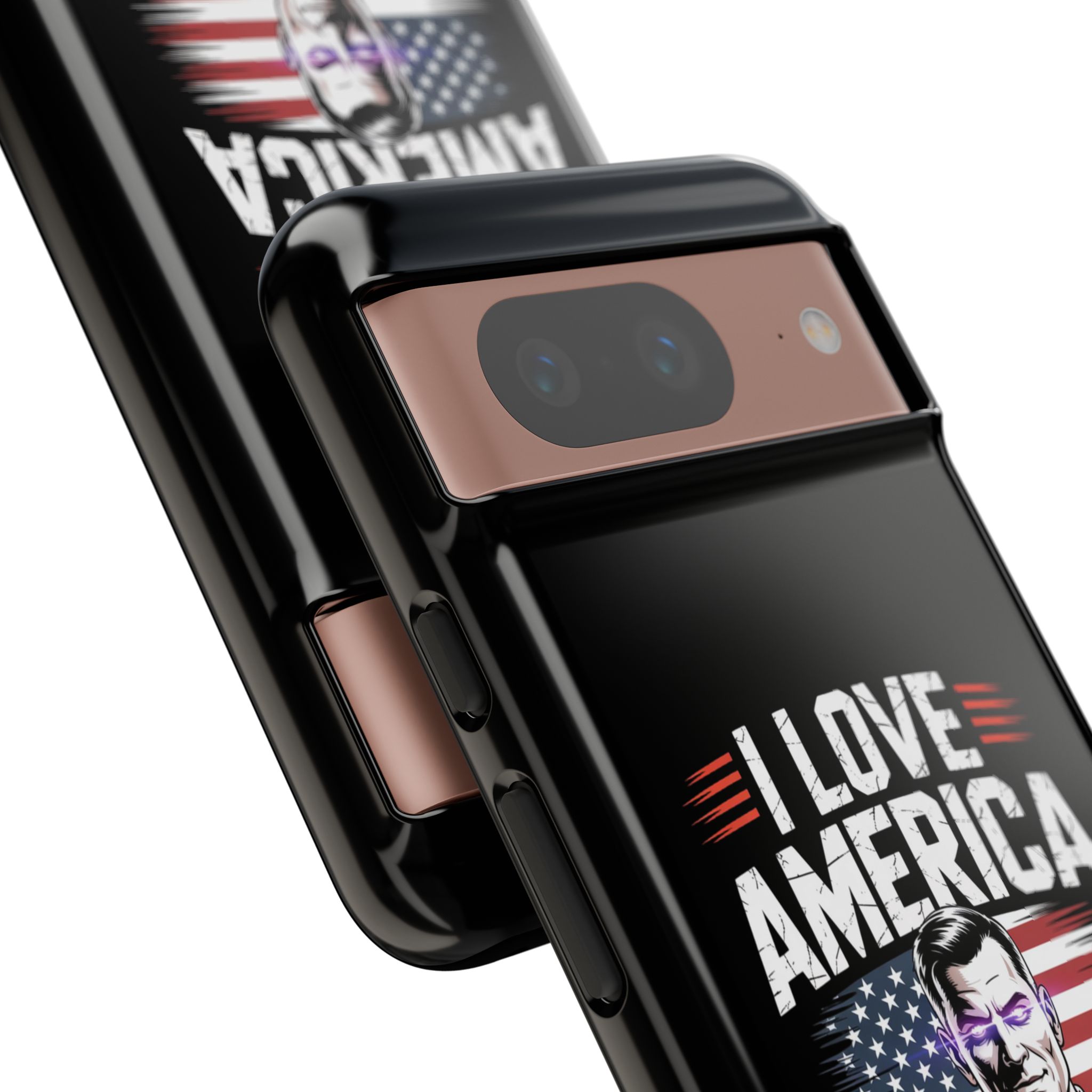 I Love America, Patriotic Phone Case, , Cute Gift for Her, July 4th Accessory, Heart Design, American Pride - Image 28