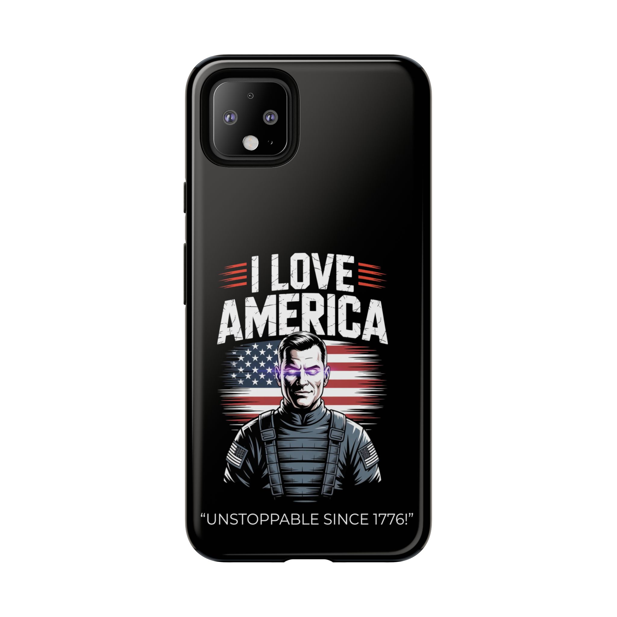 I Love America, Patriotic Phone Case, , Cute Gift for Her, July 4th Accessory, Heart Design, American Pride - Image 52