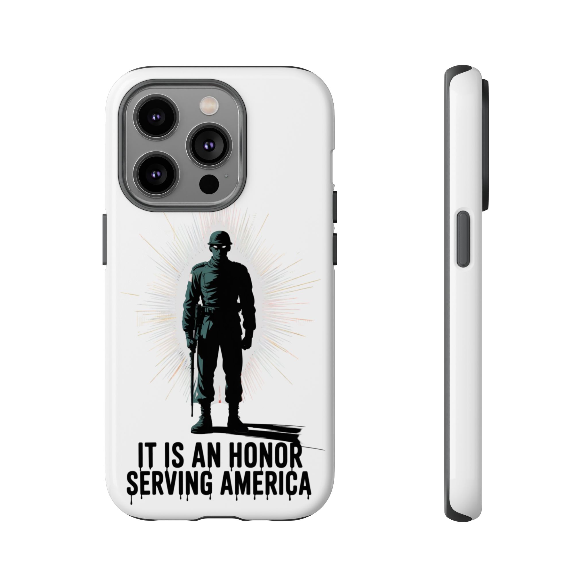 IT IS AN HONOR SERVING AMERICA: Phone Case, Tough Phone Cover for Military Supporters, Patriotic Gift, Veteran Appreciation, Soldier Tribute - Image 9