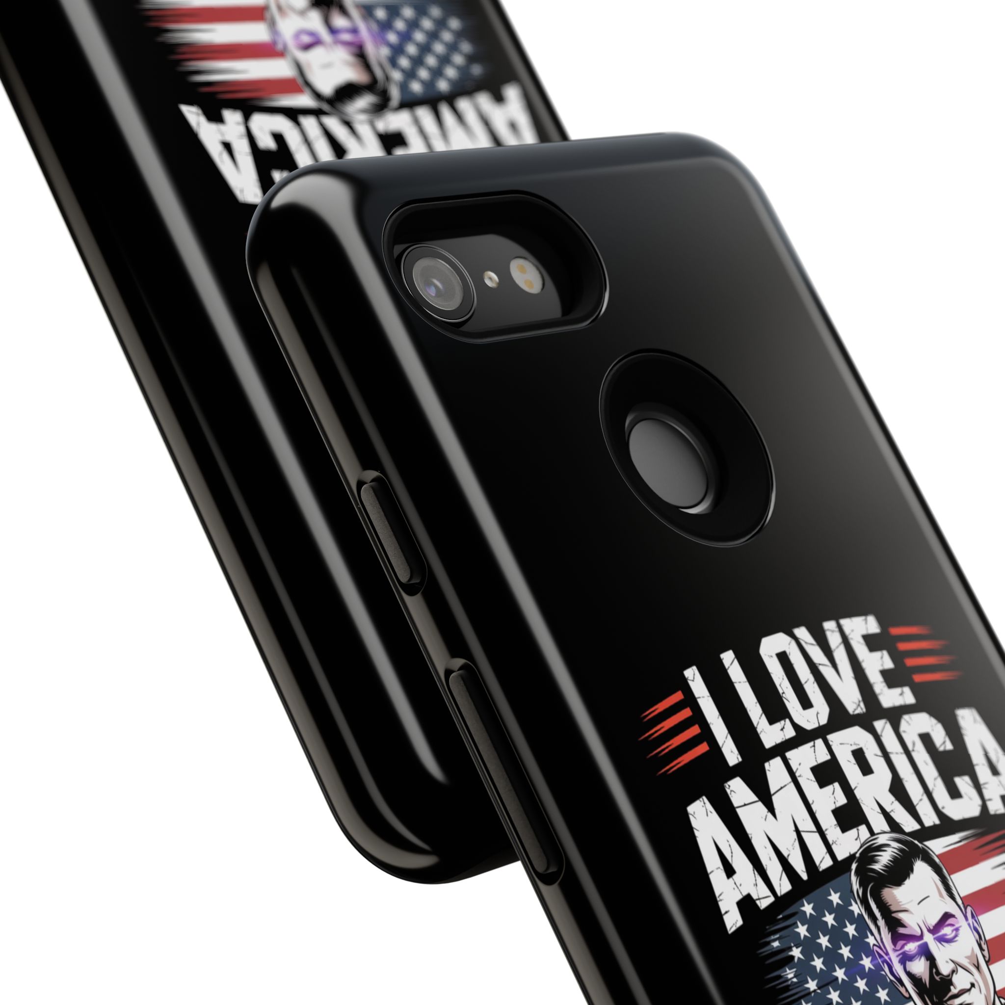 I Love America, Patriotic Phone Case, , Cute Gift for Her, July 4th Accessory, Heart Design, American Pride - Image 41