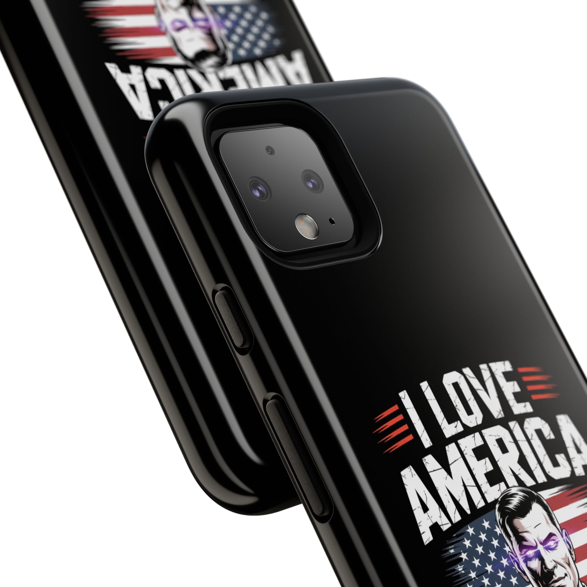 I Love America, Patriotic Phone Case, , Cute Gift for Her, July 4th Accessory, Heart Design, American Pride - Image 50