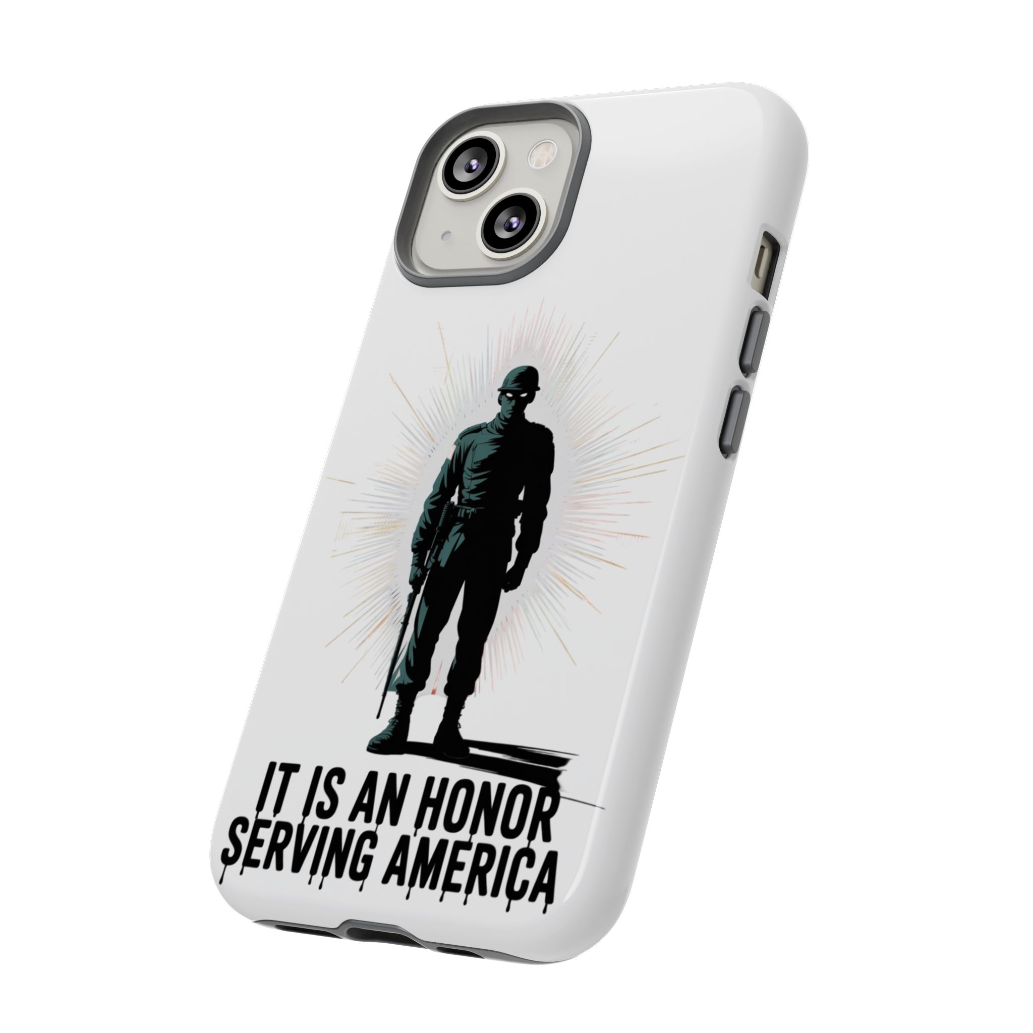 IT IS AN HONOR SERVING AMERICA: Phone Case, Tough Phone Cover for Military Supporters, Patriotic Gift, Veteran Appreciation, Soldier Tribute