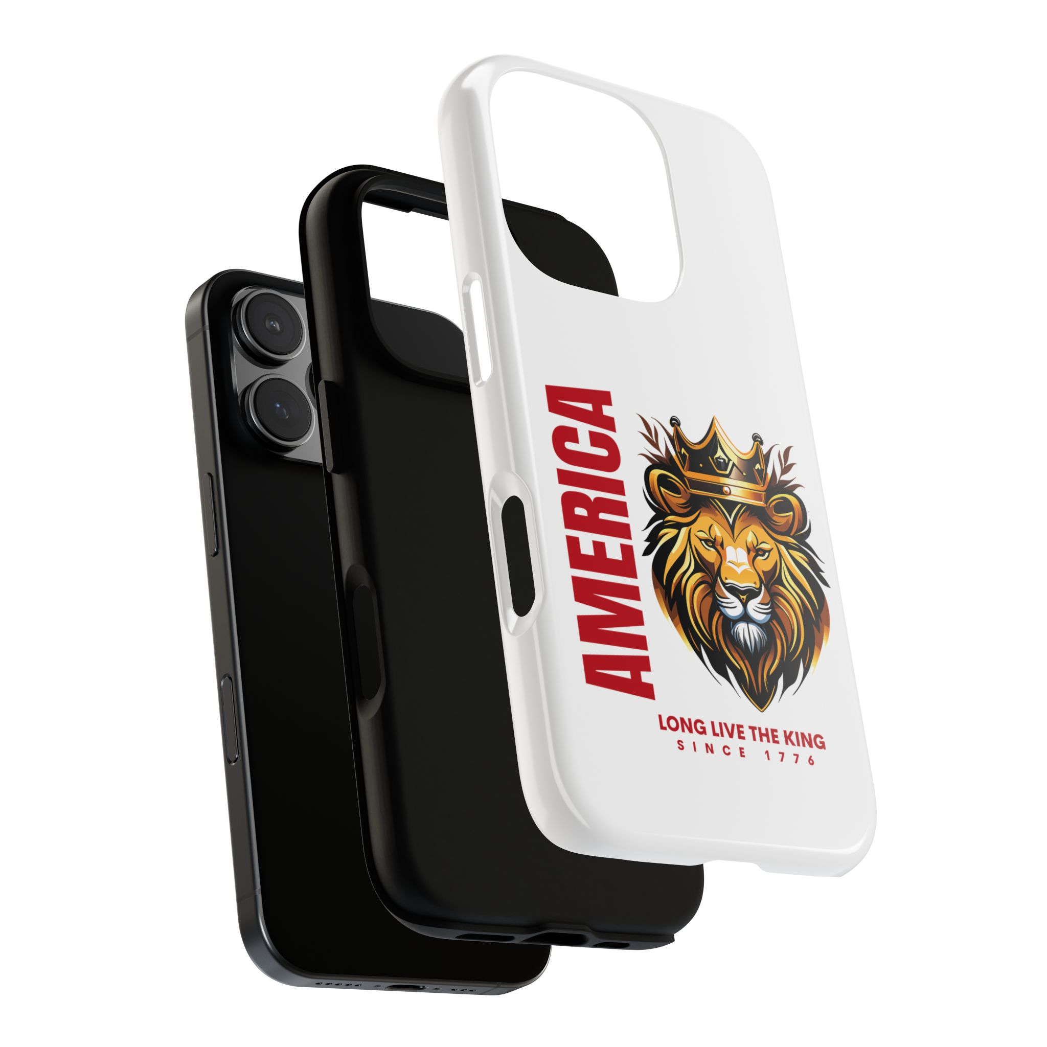 America (long live the king) Phone Case, Tough Phone Cover for Military Supporters, Patriotic Gift, Veteran Appreciation, Soldier Tribute - Image 3