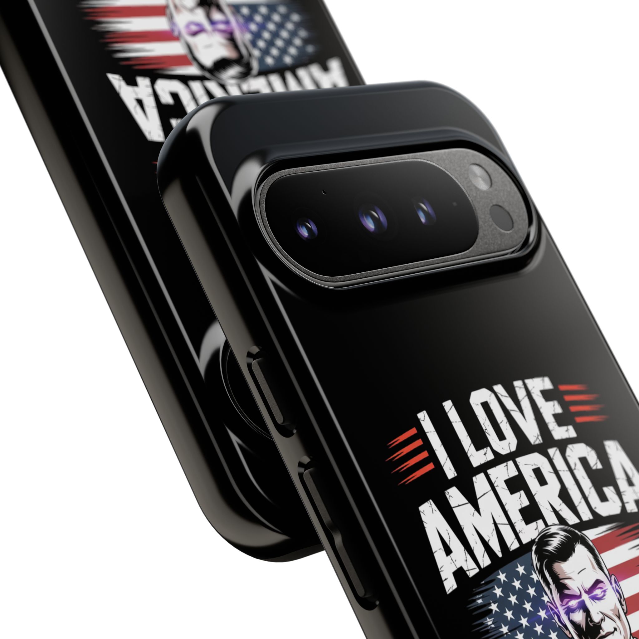 I Love America, Patriotic Phone Case, , Cute Gift for Her, July 4th Accessory, Heart Design, American Pride - Image 35