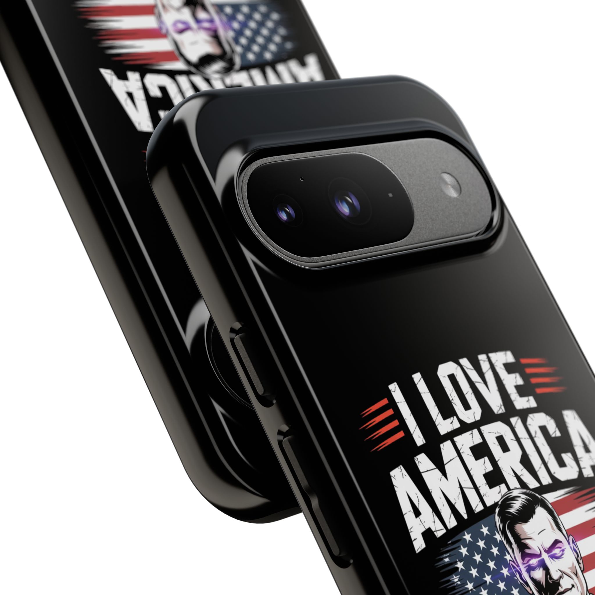 I Love America, Patriotic Phone Case, , Cute Gift for Her, July 4th Accessory, Heart Design, American Pride - Image 32