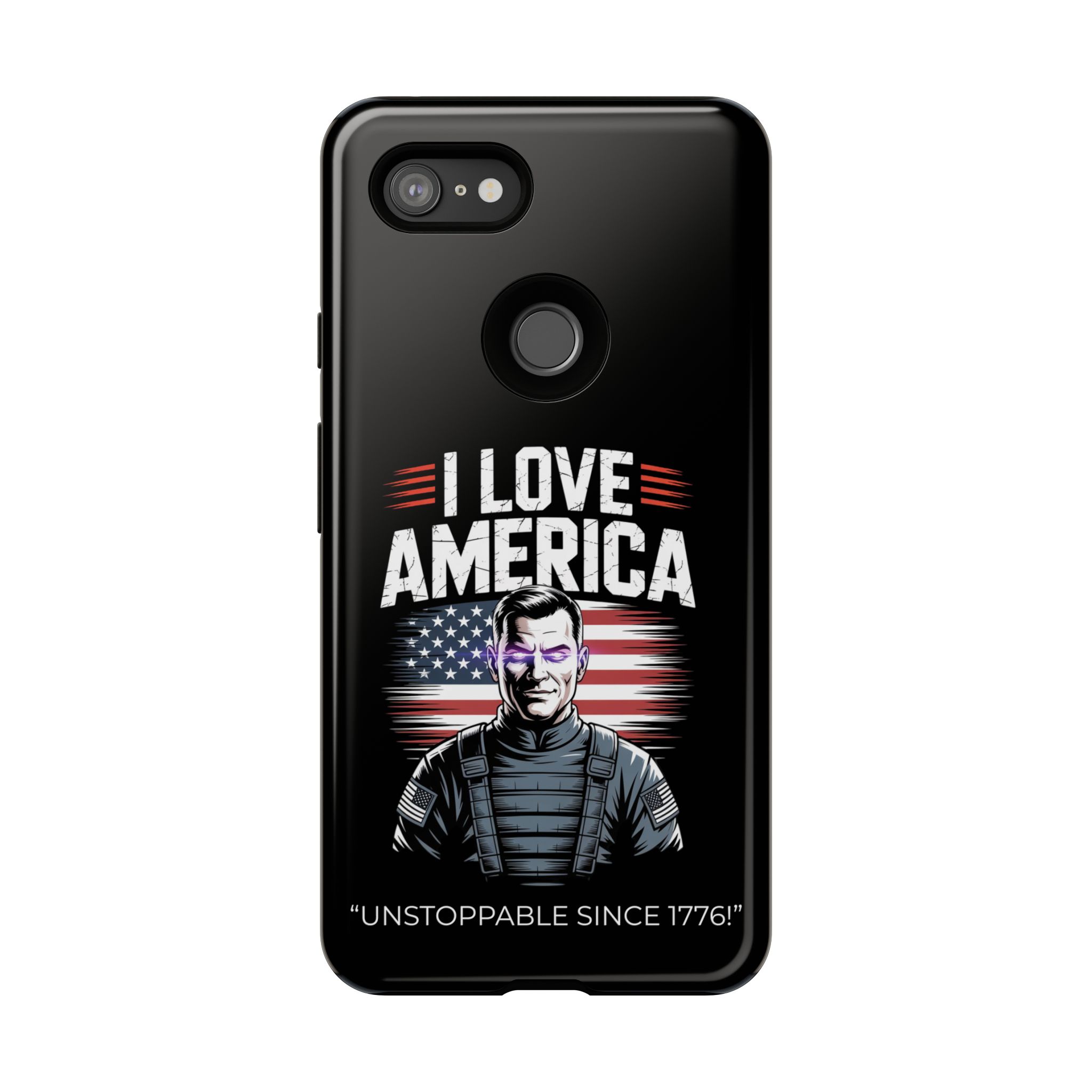 I Love America, Patriotic Phone Case, , Cute Gift for Her, July 4th Accessory, Heart Design, American Pride - Image 46
