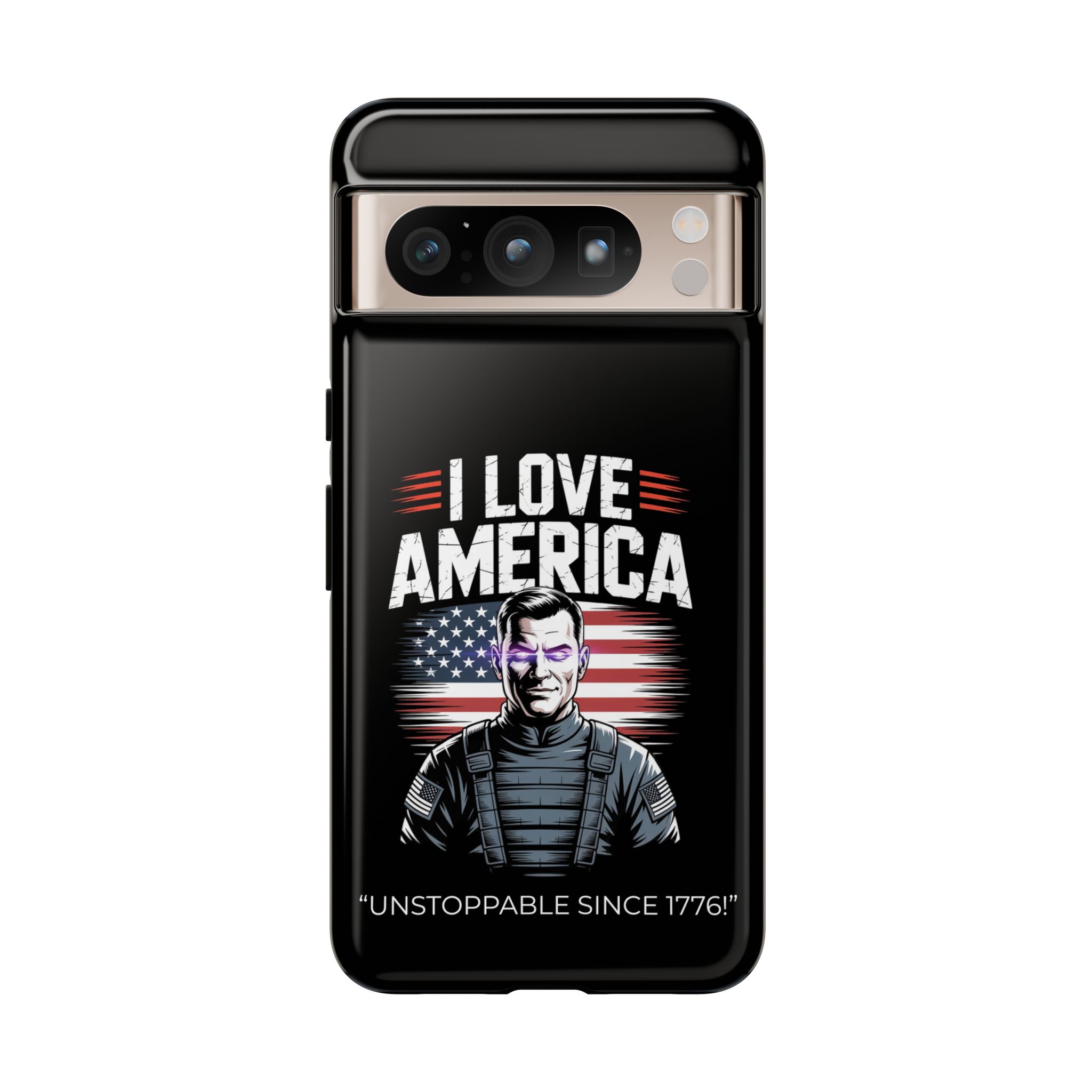 I Love America, Patriotic Phone Case, , Cute Gift for Her, July 4th Accessory, Heart Design, American Pride - Image 23