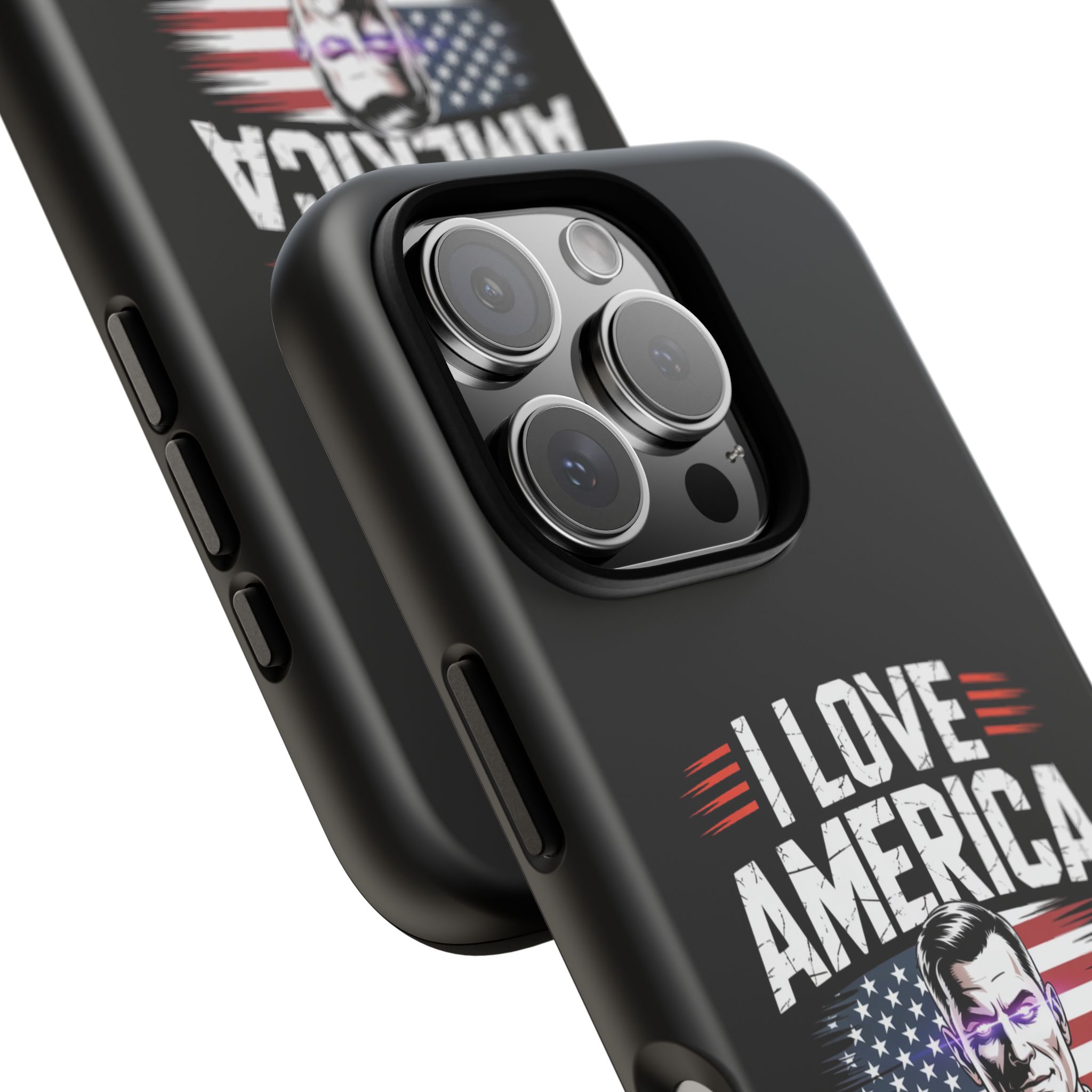 I Love America, Patriotic Phone Case, , Cute Gift for Her, July 4th Accessory, Heart Design, American Pride - Image 6