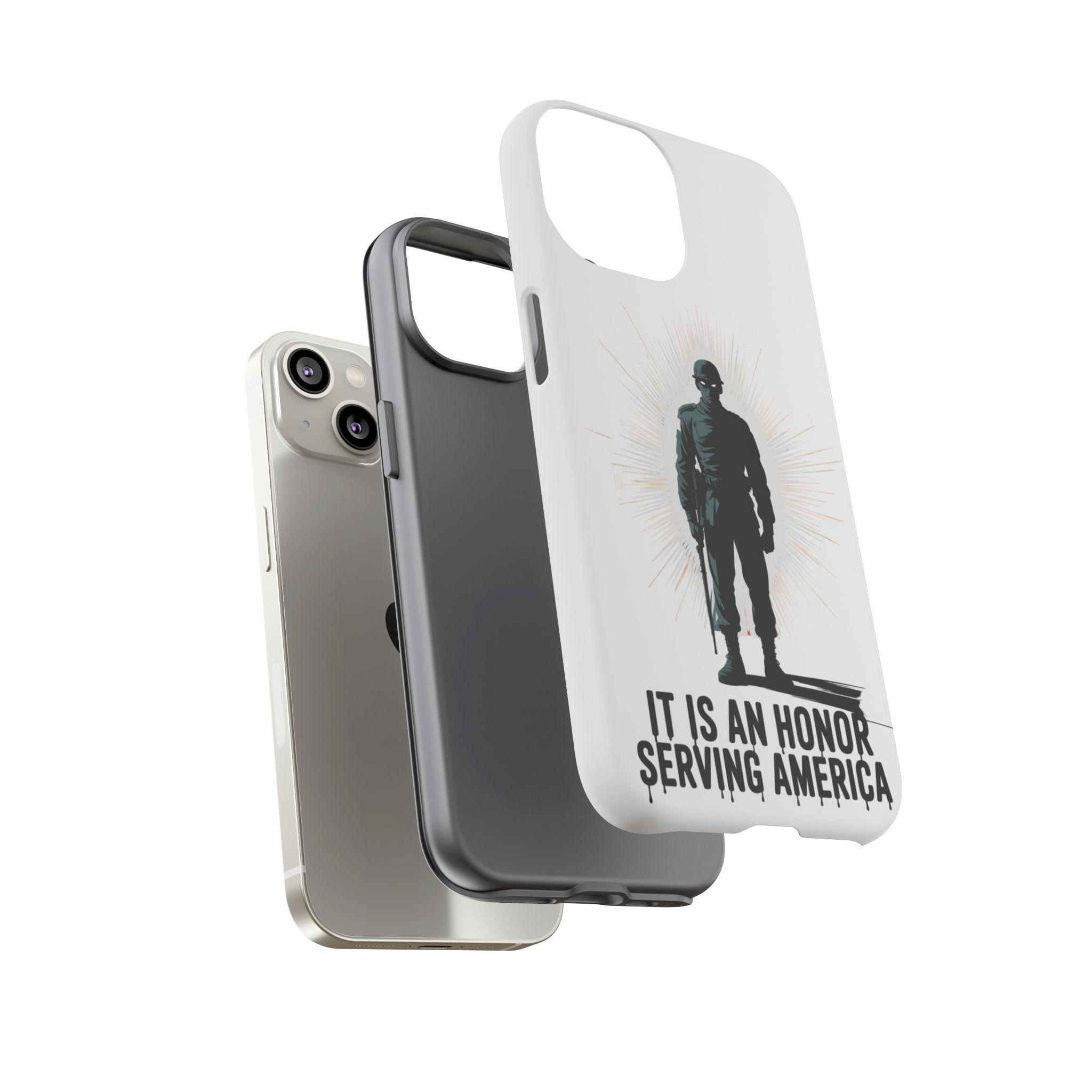IT IS AN HONOR SERVING AMERICA: Phone Case, Tough Phone Cover for Military Supporters, Patriotic Gift, Veteran Appreciation, Soldier Tribute - Image 7