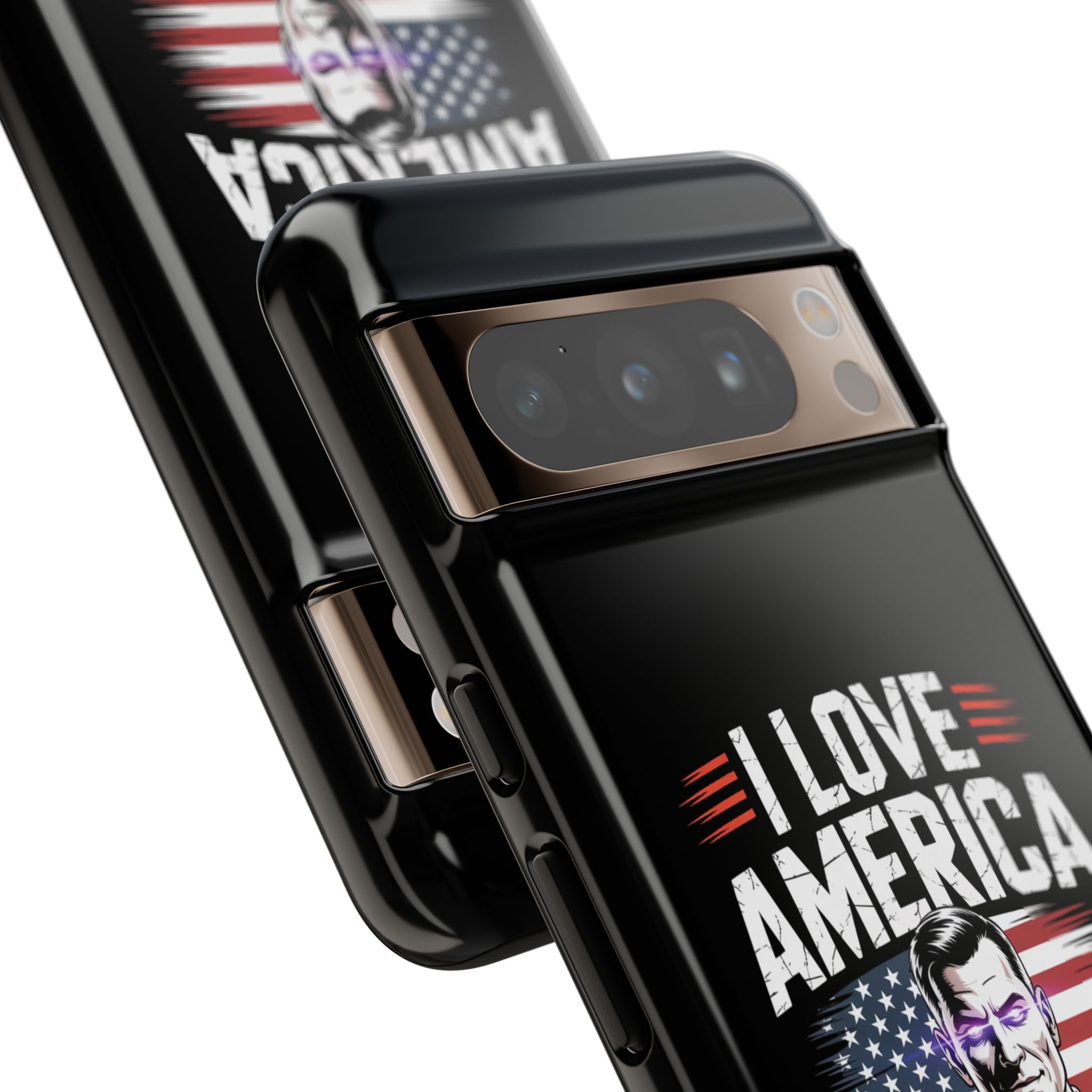 I Love America, Patriotic Phone Case, , Cute Gift for Her, July 4th Accessory, Heart Design, American Pride - Image 24