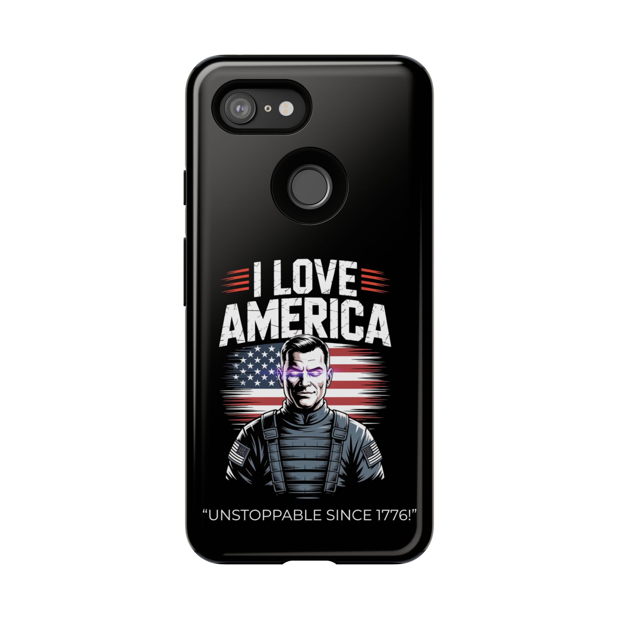 I Love America, Patriotic Phone Case, , Cute Gift for Her, July 4th Accessory, Heart Design, American Pride - Image 40