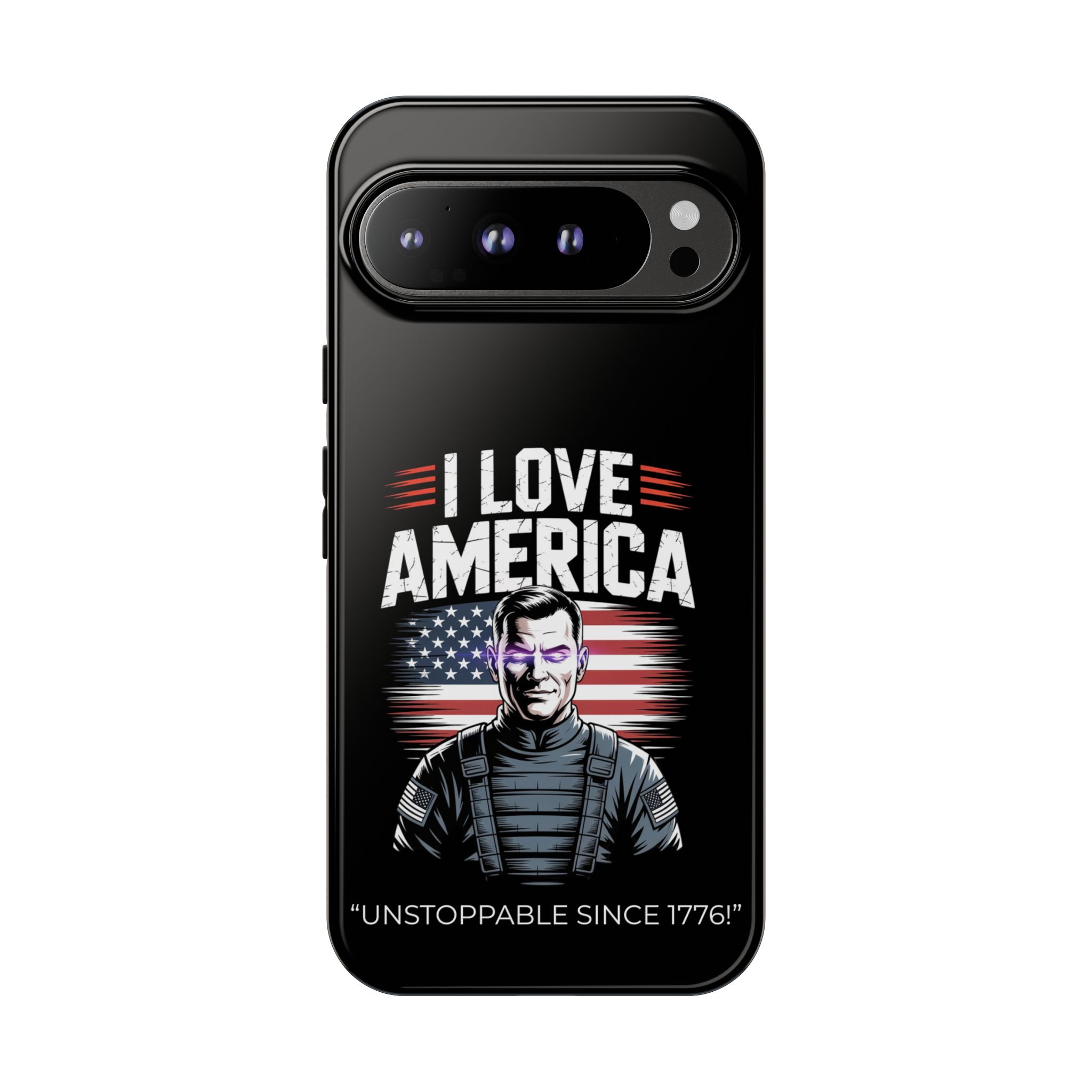 I Love America, Patriotic Phone Case, , Cute Gift for Her, July 4th Accessory, Heart Design, American Pride - Image 37