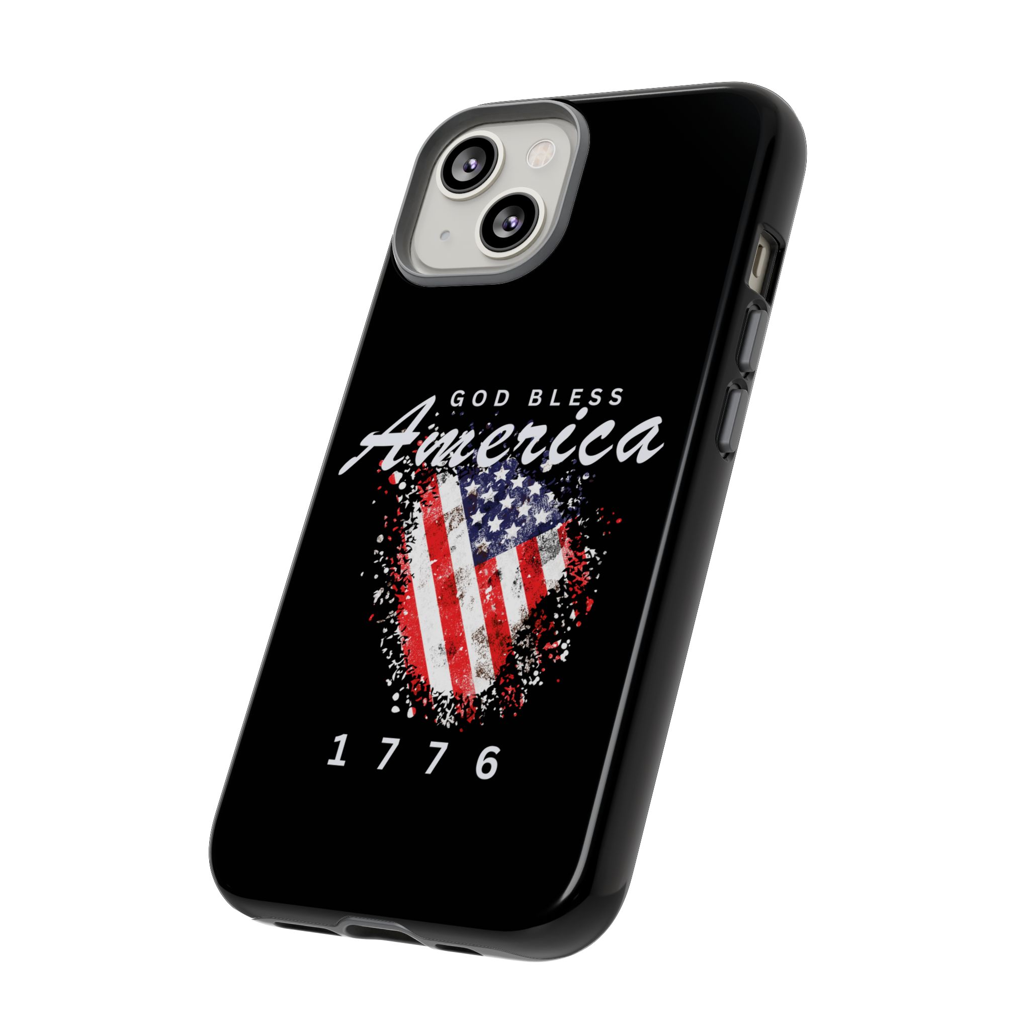 GOD BLESS AMERICA (black case) Phone Case, Tough Phone Cover for Military Supporters, Patriotic Gift, Veteran Appreciation, Soldier Tribute