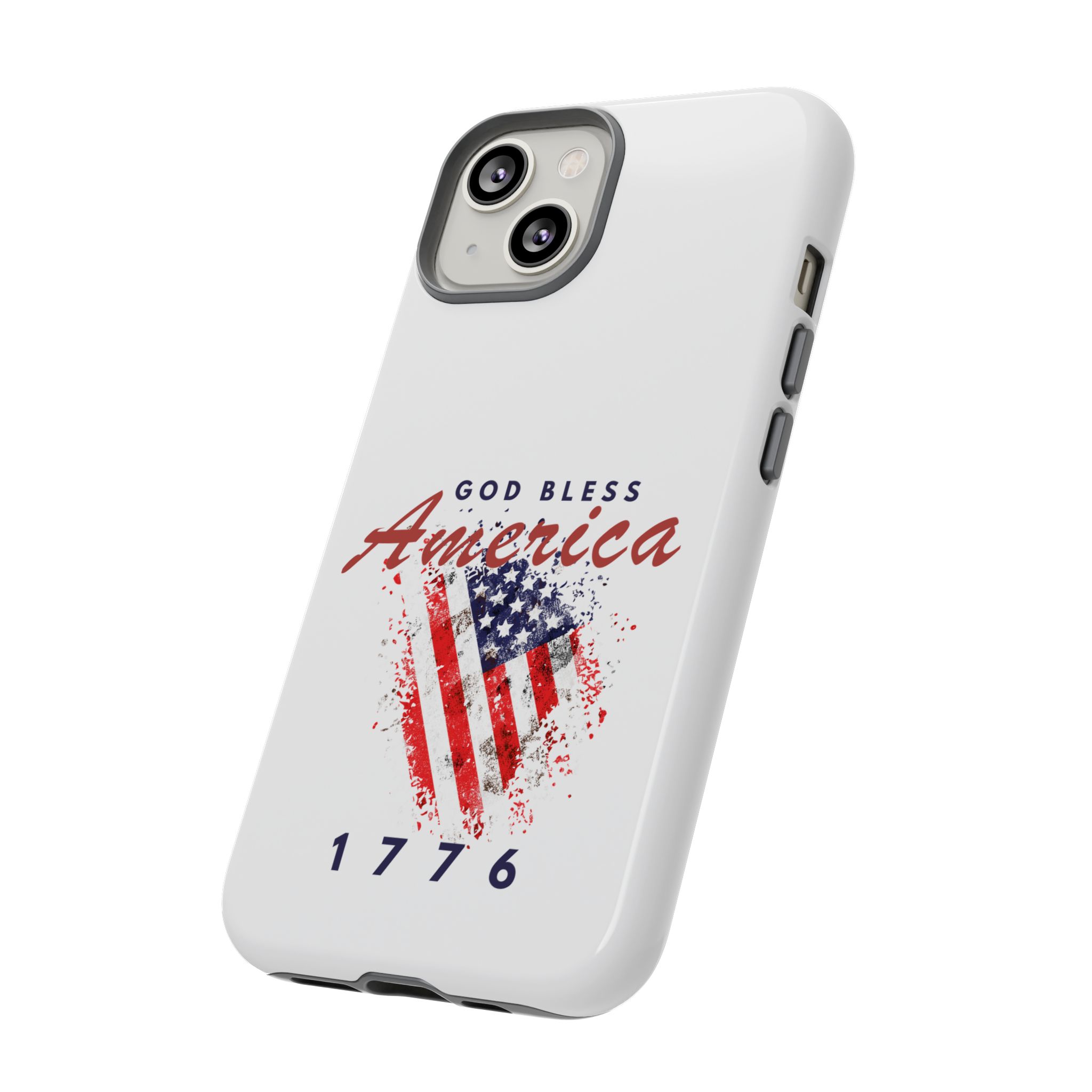 God Bless America Phone Case, Tough Phone Cover for Military Supporters, Patriotic Gift, Veteran Appreciation, Soldier Tribute