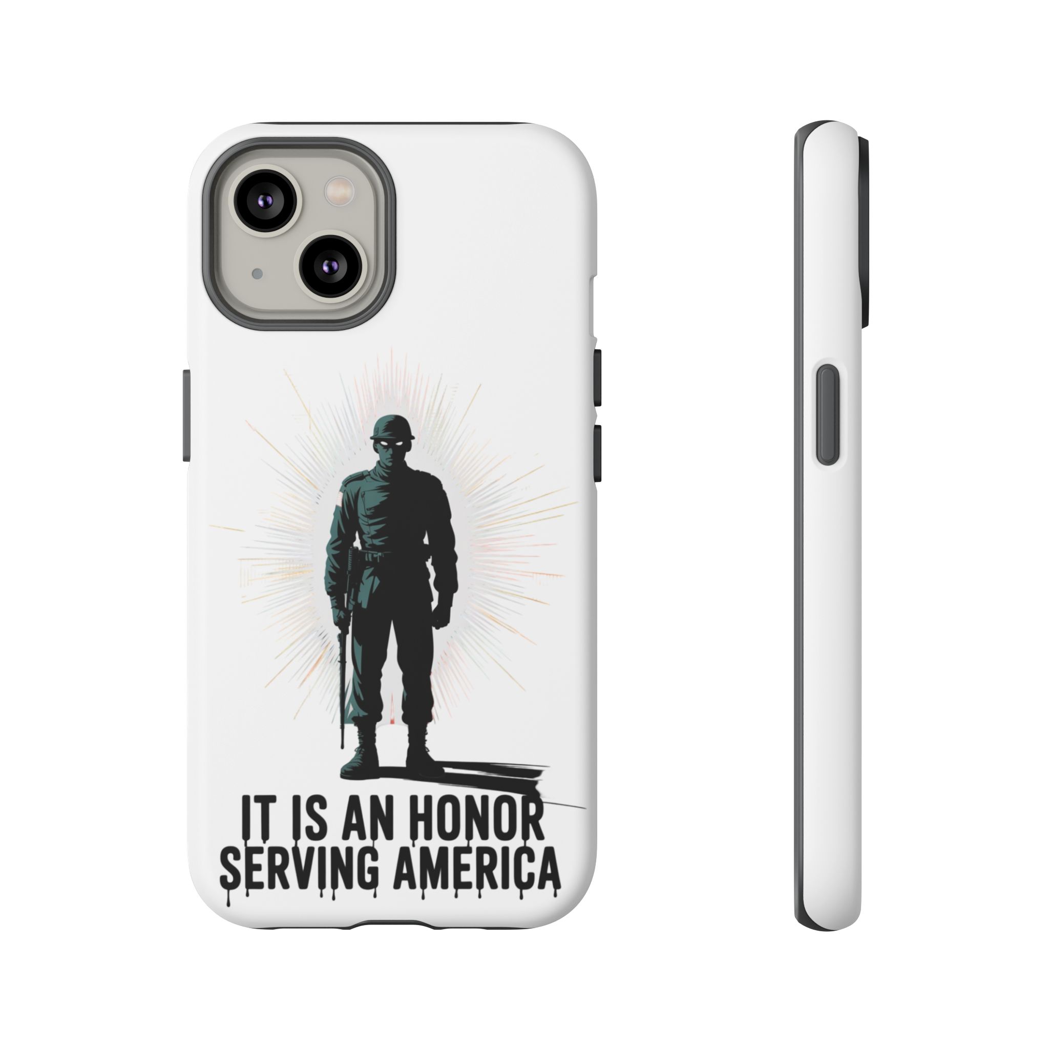 IT IS AN HONOR SERVING AMERICA: Phone Case, Tough Phone Cover for Military Supporters, Patriotic Gift, Veteran Appreciation, Soldier Tribute - Image 5