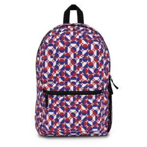 Vibrant Geometric Pattern Backpack, Stylish School Bag, Travel Companion, Trendy Bookbag, Unique Gift for Students, Summer Adventure