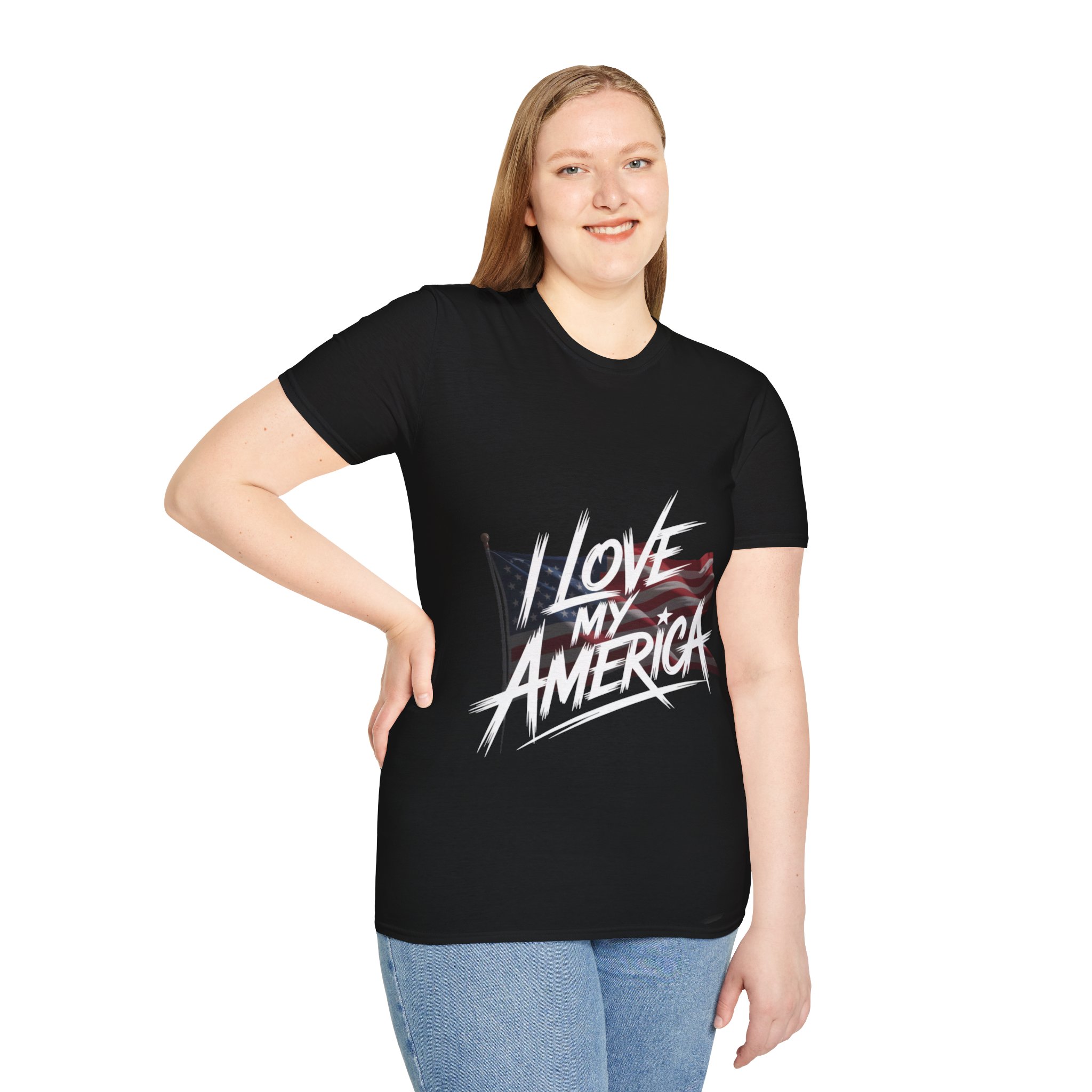 I LOVE MY AMERICA T-Shirt - I Love My America, Casual Wear, Independence Day Gift, Summer Adventure Tee, American Pride