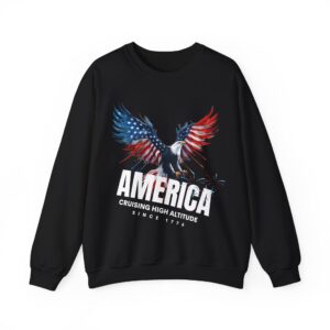 Patriotic Eagle Sweatshirt - America, USA Apparel, Independence Day Gift, Casual Wear, Unisex Clothing