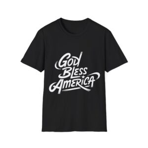 GOD BLESS AMERICA MODERN FONT T-Shirt - Funny American T-shirt, Casual Wear, Independence Day Gift, Summer Adventure Tee, American Pride