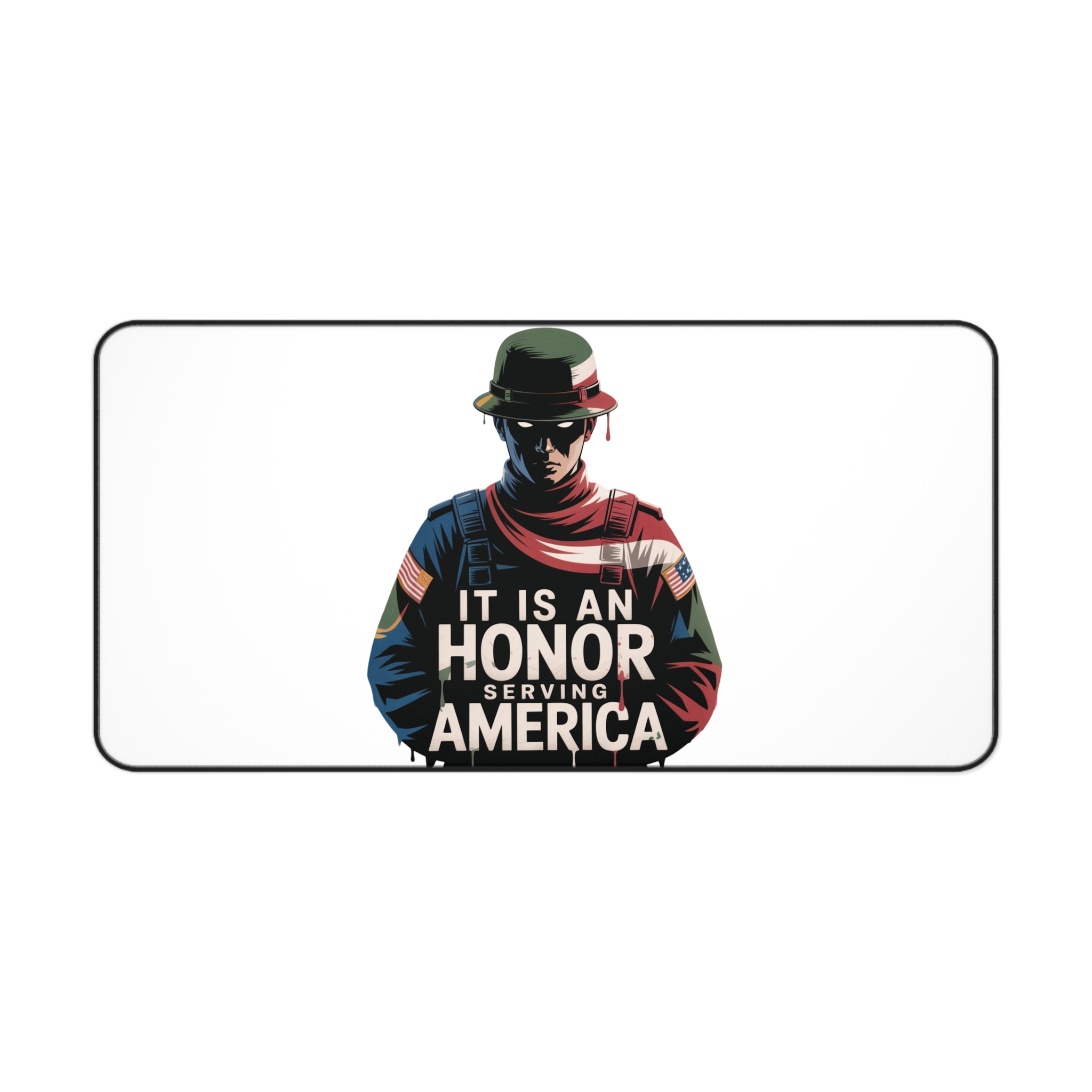 12605045254409923582_2048.jpeg Honor Serving America Desk Mat, Military Desk Decor, Patriotic Office Accessories, Veteran Gift, Gaming Mouse Pad - Image 9