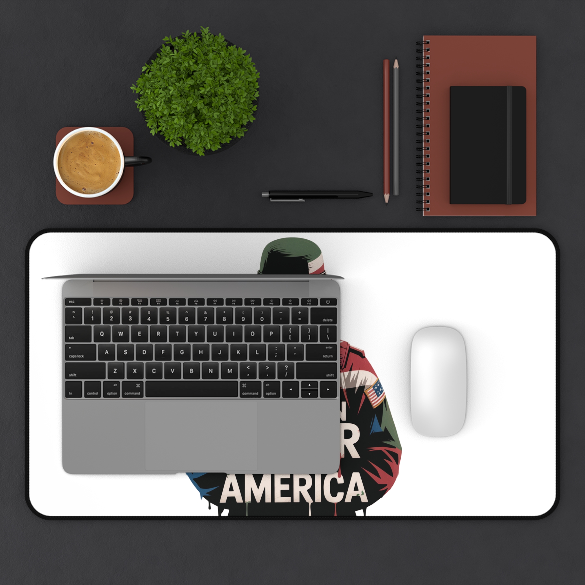 13186181667807199902_2048.jpeg Honor Serving America Desk Mat, Military Desk Decor, Patriotic Office Accessories, Veteran Gift, Gaming Mouse Pad - Image 5