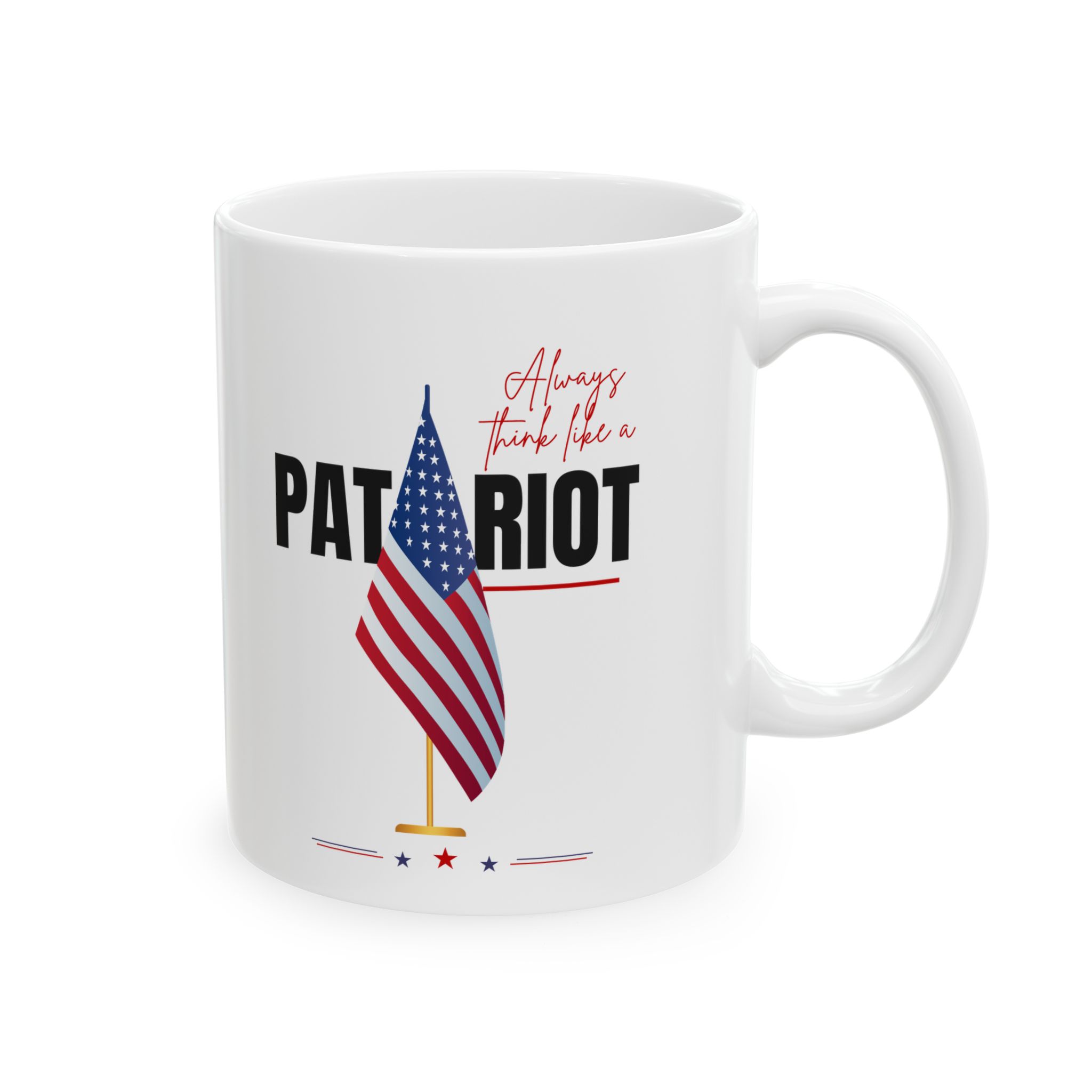 Patriotic Ceramic Mug - Perfect for Veterans, 4th of July, Memorial Day, Gifts, USA Pride