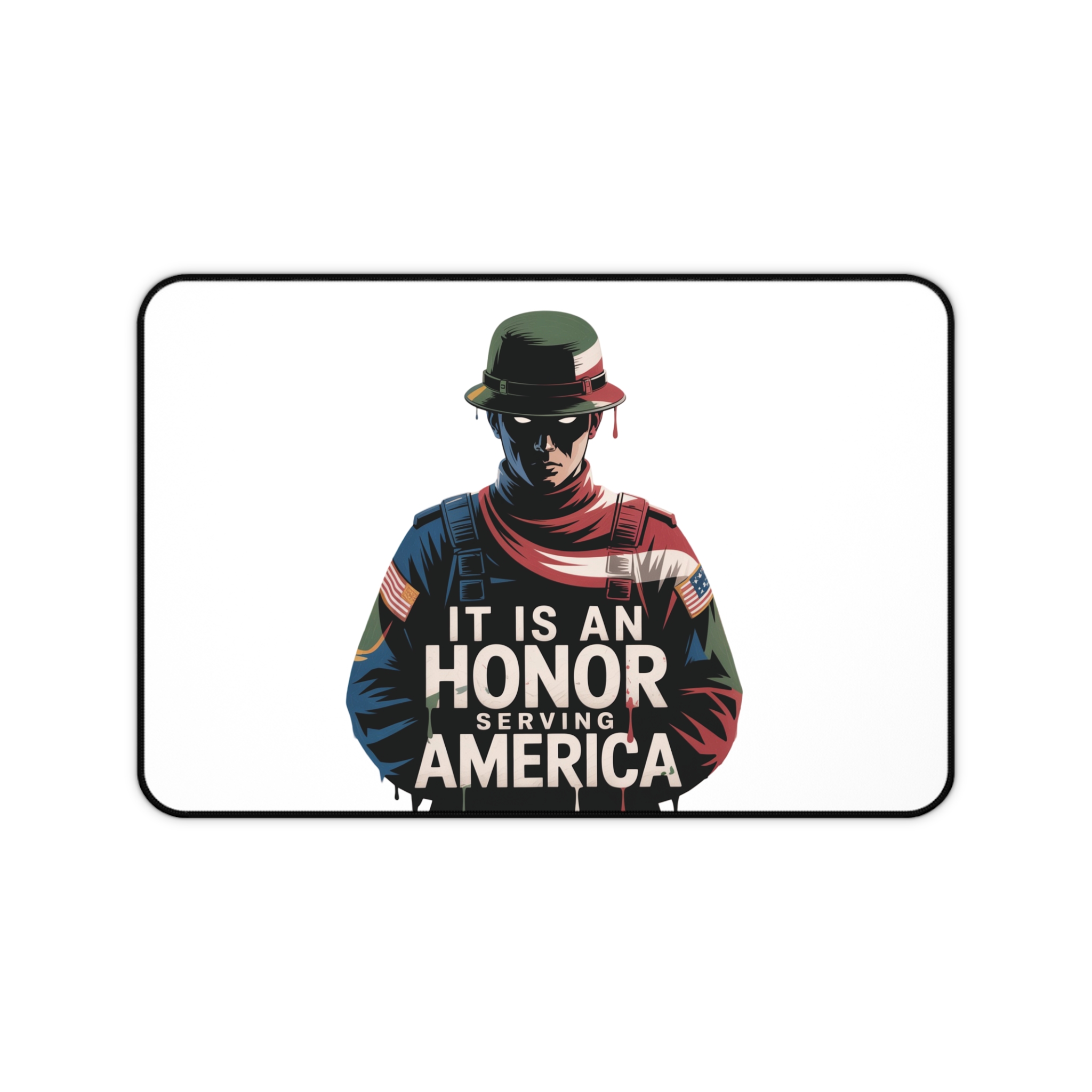 14212503027514935111_2048.jpeg Honor Serving America Desk Mat, Military Desk Decor, Patriotic Office Accessories, Veteran Gift, Gaming Mouse Pad - Image 3