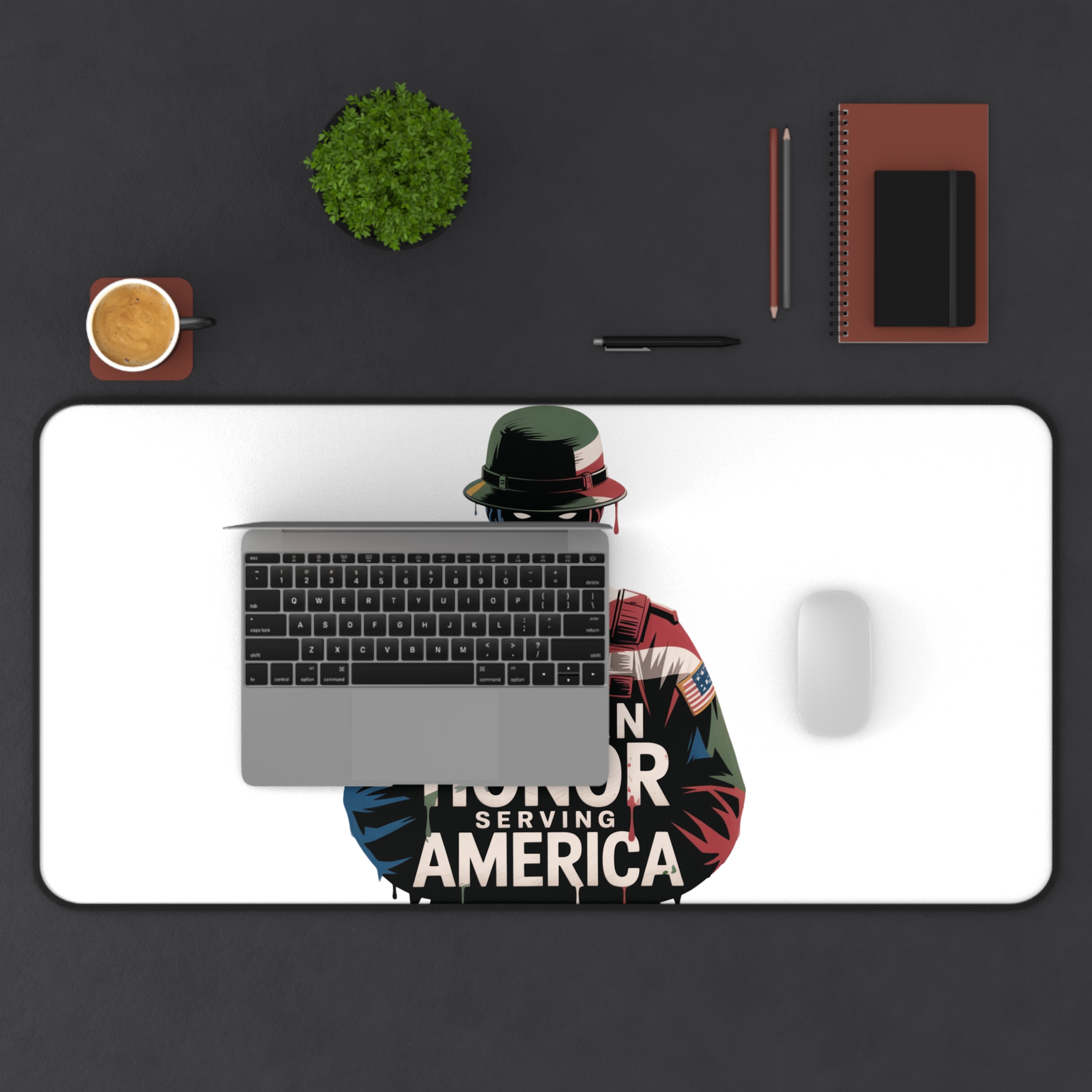 14428688157912630685_2048.jpeg Honor Serving America Desk Mat, Military Desk Decor, Patriotic Office Accessories, Veteran Gift, Gaming Mouse Pad - Image 8
