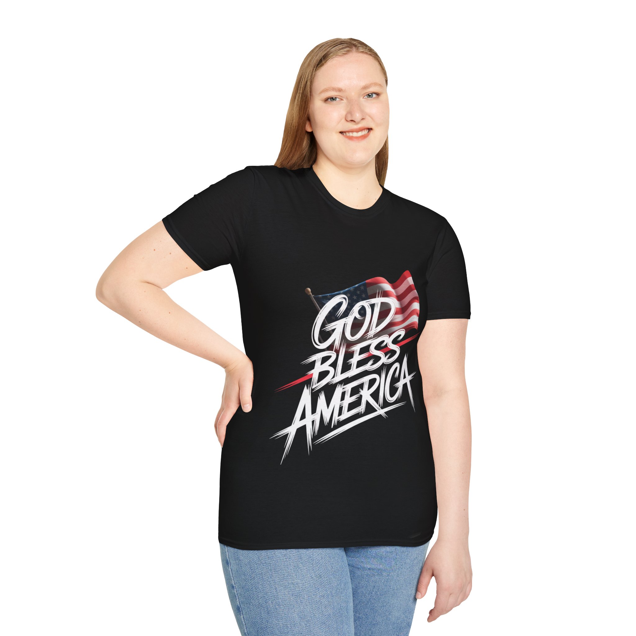 GOD BLESS AMERICA T-Shirt | Unisex Tee for Celebrations, Independence Day, BBQs, Casual Wear, Gift Ideas
