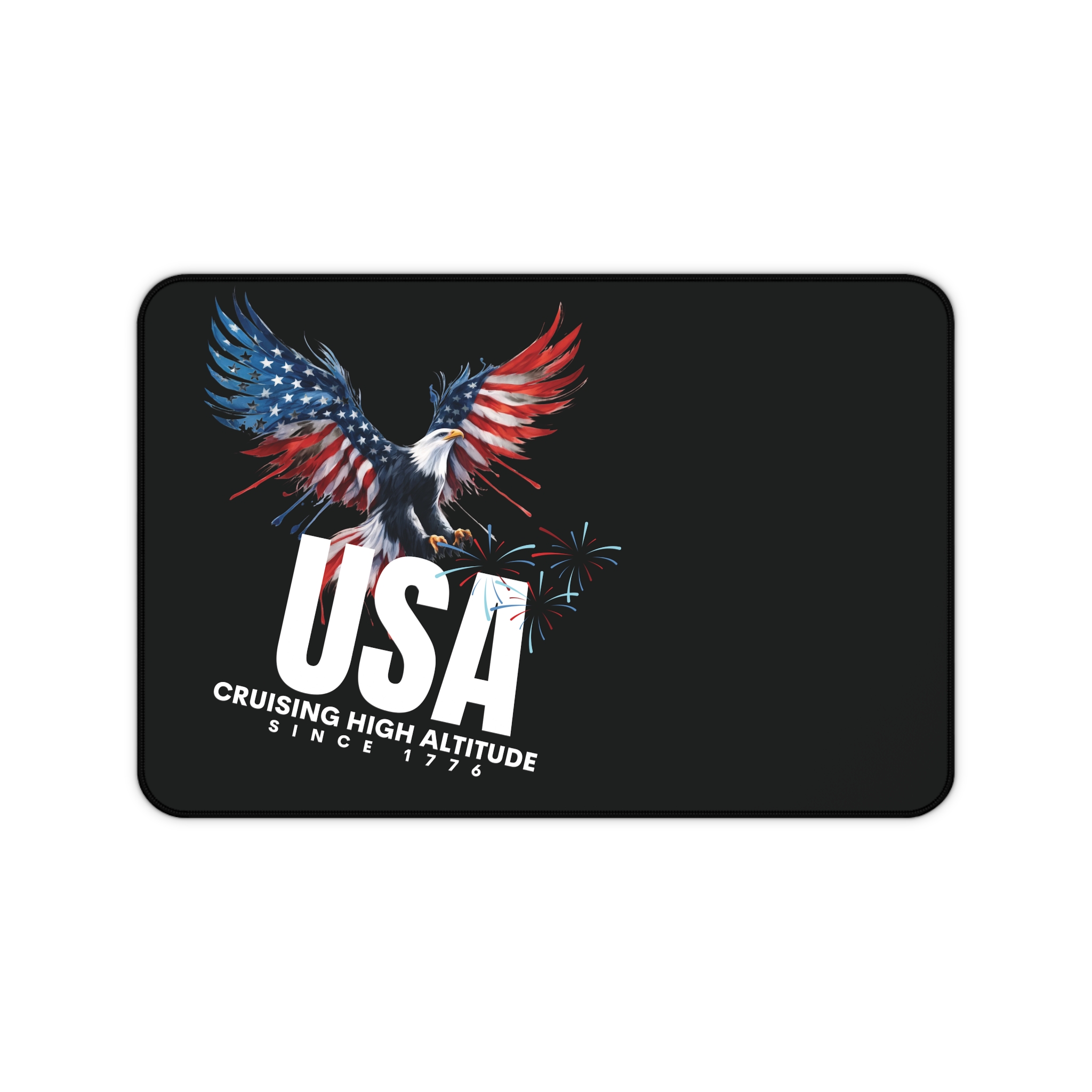 Patriotic Desk Mat - USA Cruising High Altitude, Office Decor, Gamer Mouse Pad, Workspace Accessory, 4th of July Gift