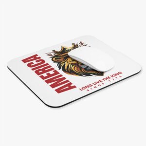 Patriotic Lion Mouse Pad - America, Long Live the King, Desk Accessory, Office Gift, Home Decor, Gamer Essentials