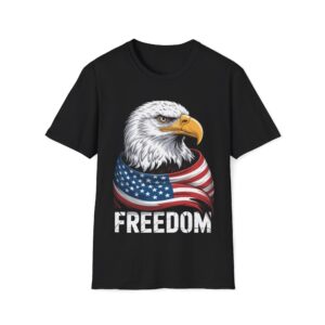 EAGLE FREEDOM T-Shirt | Unisex Tee for Celebrations, Independence Day, BBQs, Casual Wear, Gift Ideas