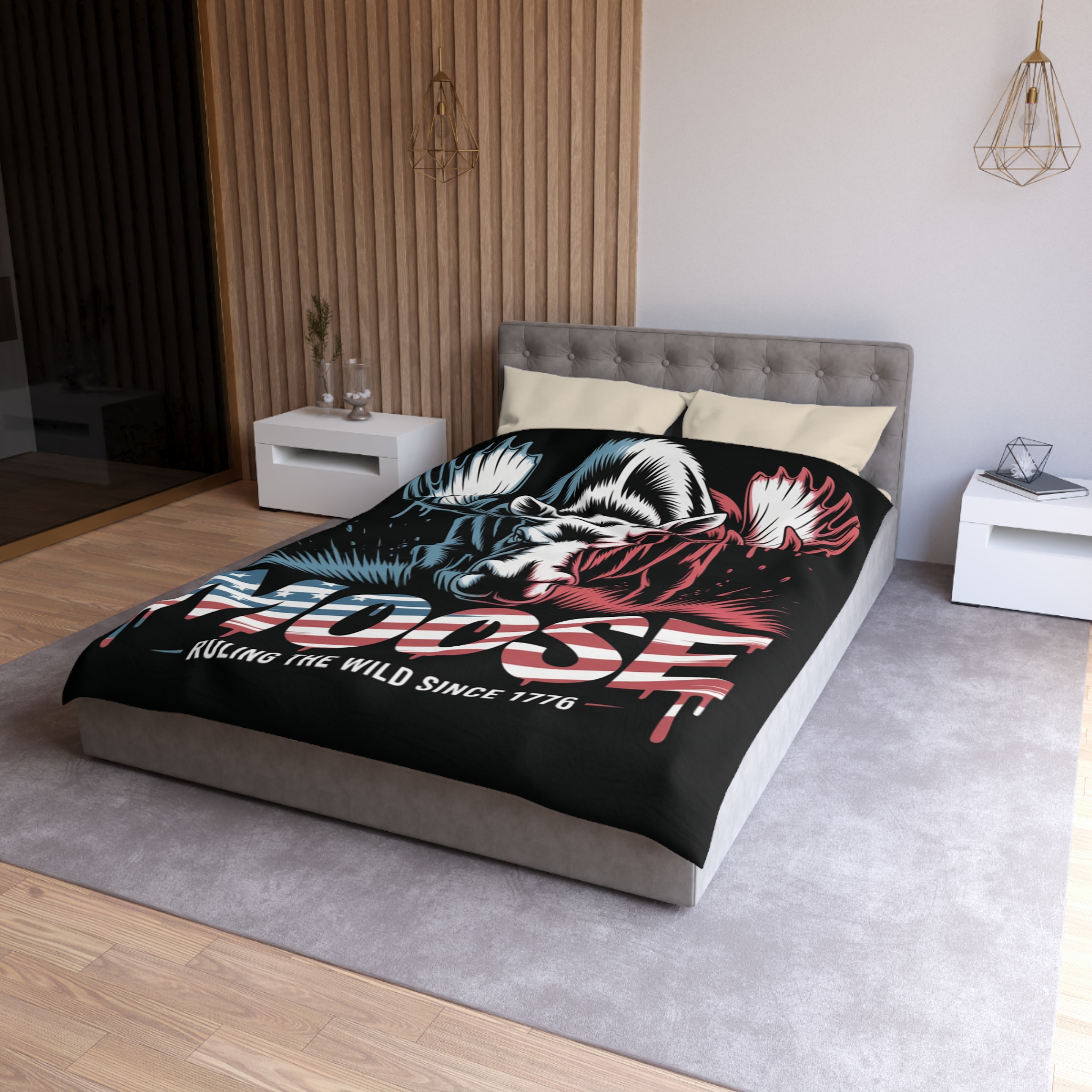 AMERICAN MOOSE Microfiber Duvet Cover