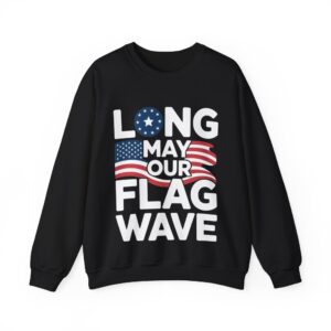Long May Our Flag Wave Crewneck Sweatshirt | Patriotic Unisex Sweatshirt | Ideal for Fourth of July, Memorial Day, Veterans Day, [...]