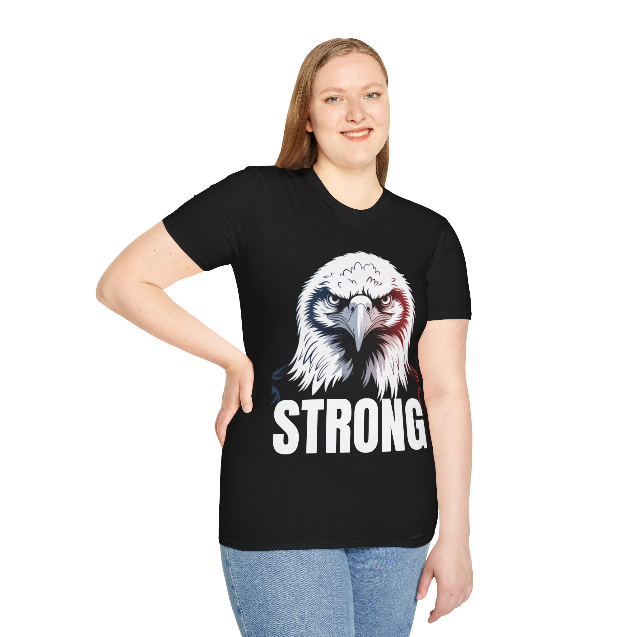 AMERICA STRONG EAGLE T-Shirt - For all strong Americans, Casual Wear, Independence Day Gift, Summer Adventure Tee, American Pride
