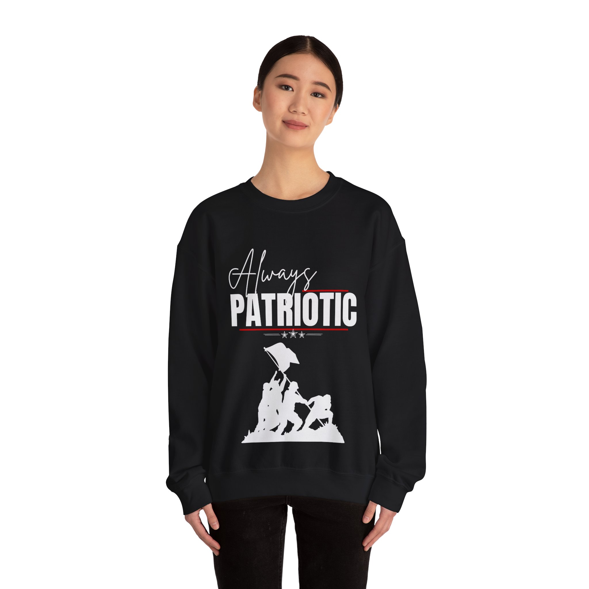 Patriotic Unisex Crewneck Sweatshirt | Cozy Gift for Veterans, Fourth of July, Casual Wear, Independence Day, Comfortable Apparel
