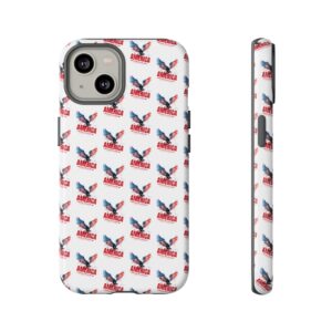 AMERICAN EAGLE PATTERN Phone Case, Tough Phone Cover for Military Supporters, Patriotic Gift, Veteran Appreciation, Soldier Tribute