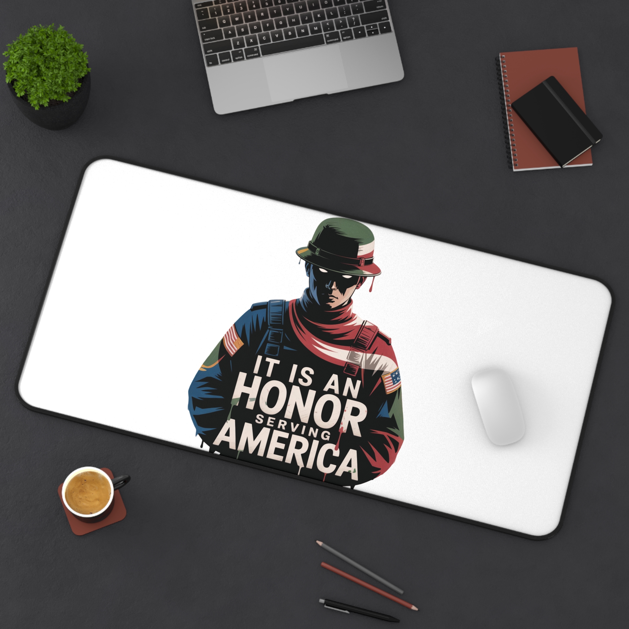 9197171344195099707_2048.jpeg Honor Serving America Desk Mat, Military Desk Decor, Patriotic Office Accessories, Veteran Gift, Gaming Mouse Pad - Image 7