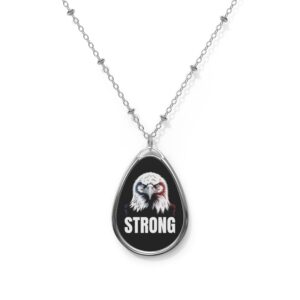 Strong Eagle Oval Necklace – Empowering Jewelry Gift, Versatile For Daily Wear, Perfect For Celebrations, Motivation, and Self-Expression